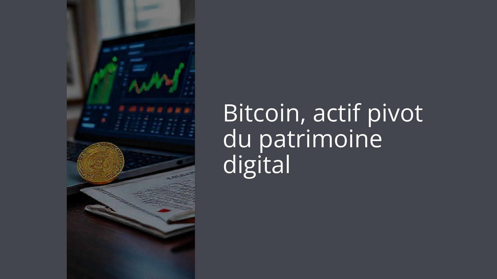 Bitcoin, actif pivot du patrimoine digital