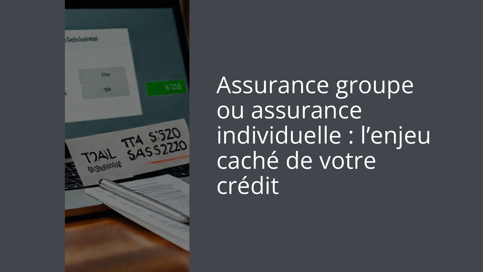 Assurance groupe ou assurance individuelle : l’enjeu caché de votre crédit