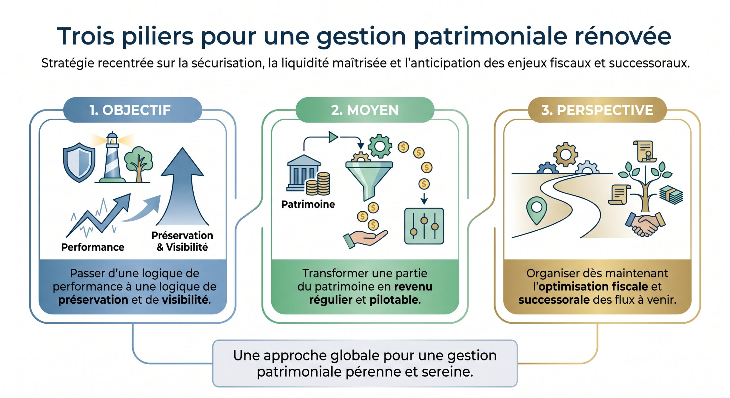 Trois piliers pour une gestion patrimoniale rénovée