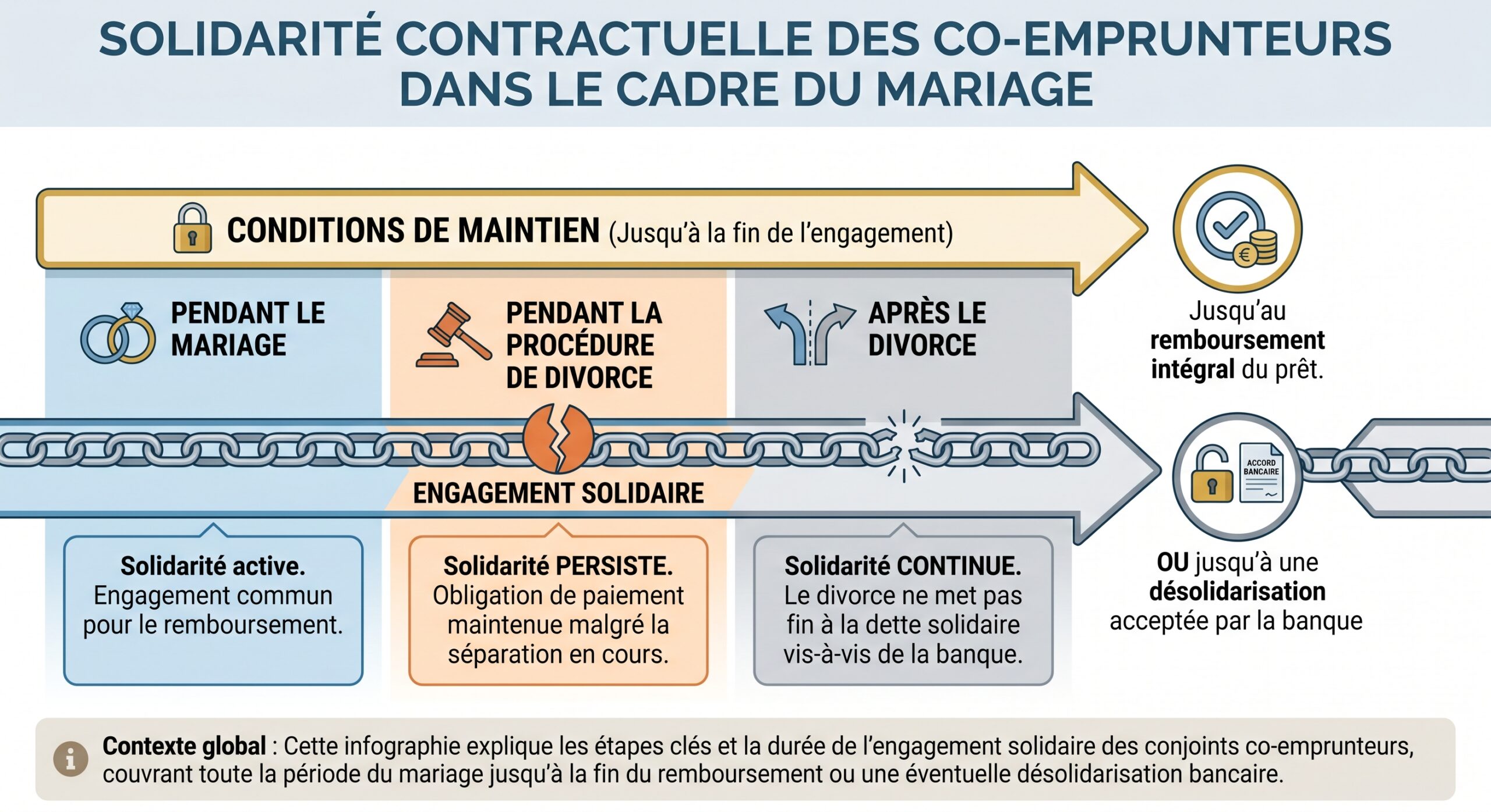 Solidarité contractuelle des co-emprunteurs dans le cadre du mariage