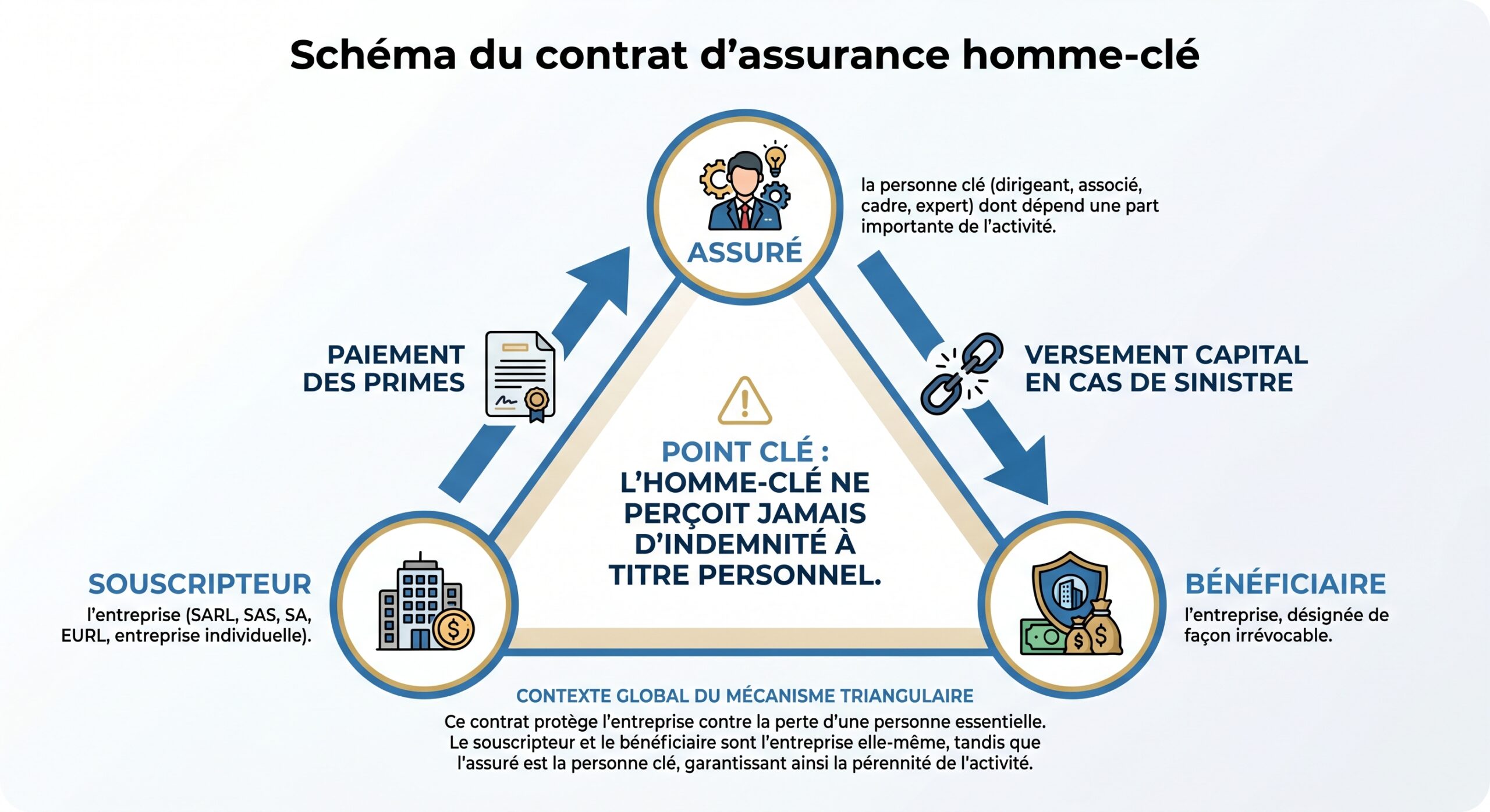Schéma du contrat d’assurance homme-clé