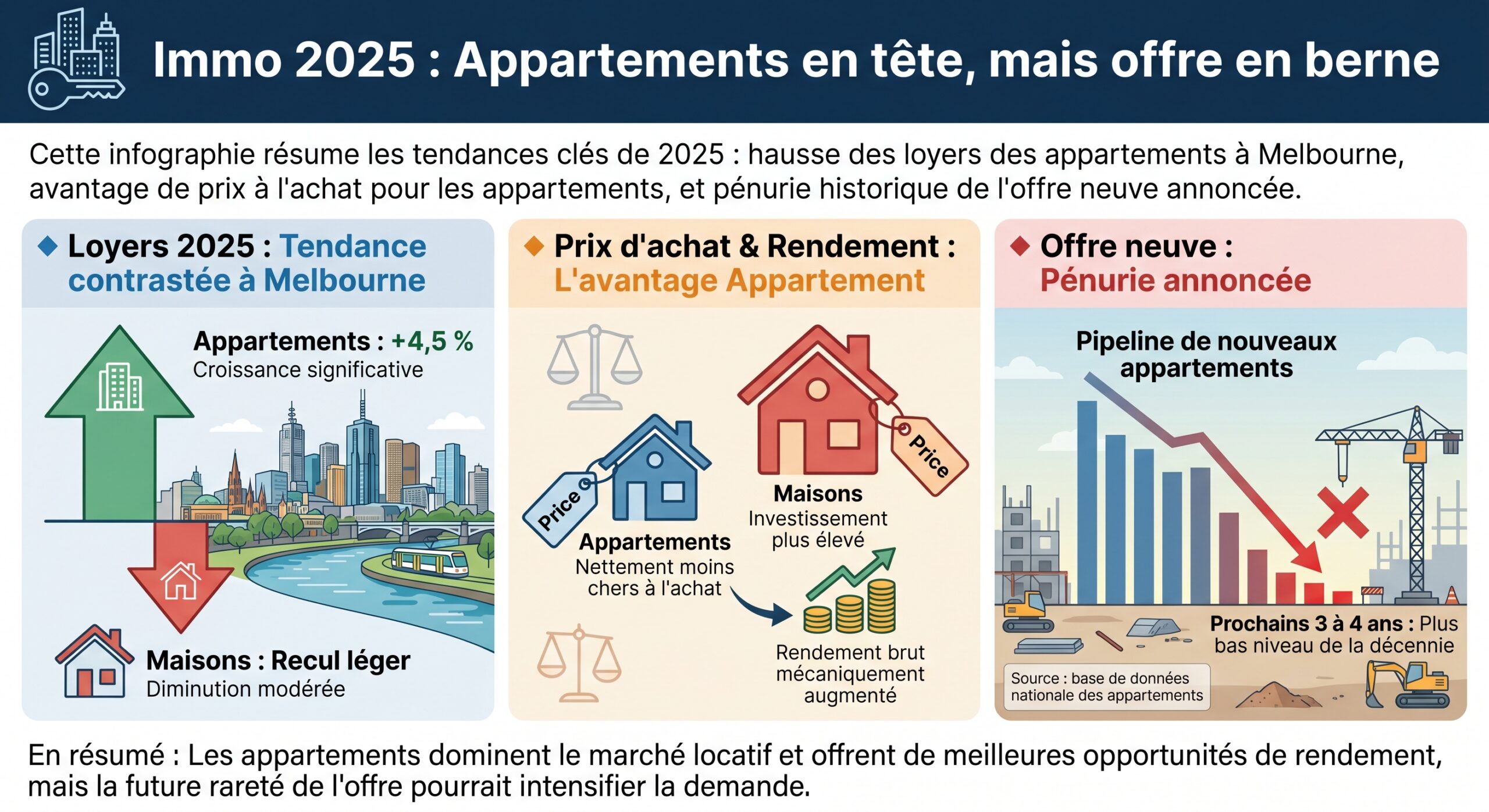 Immo 2025 : Appartements en tête, mais offre en berne