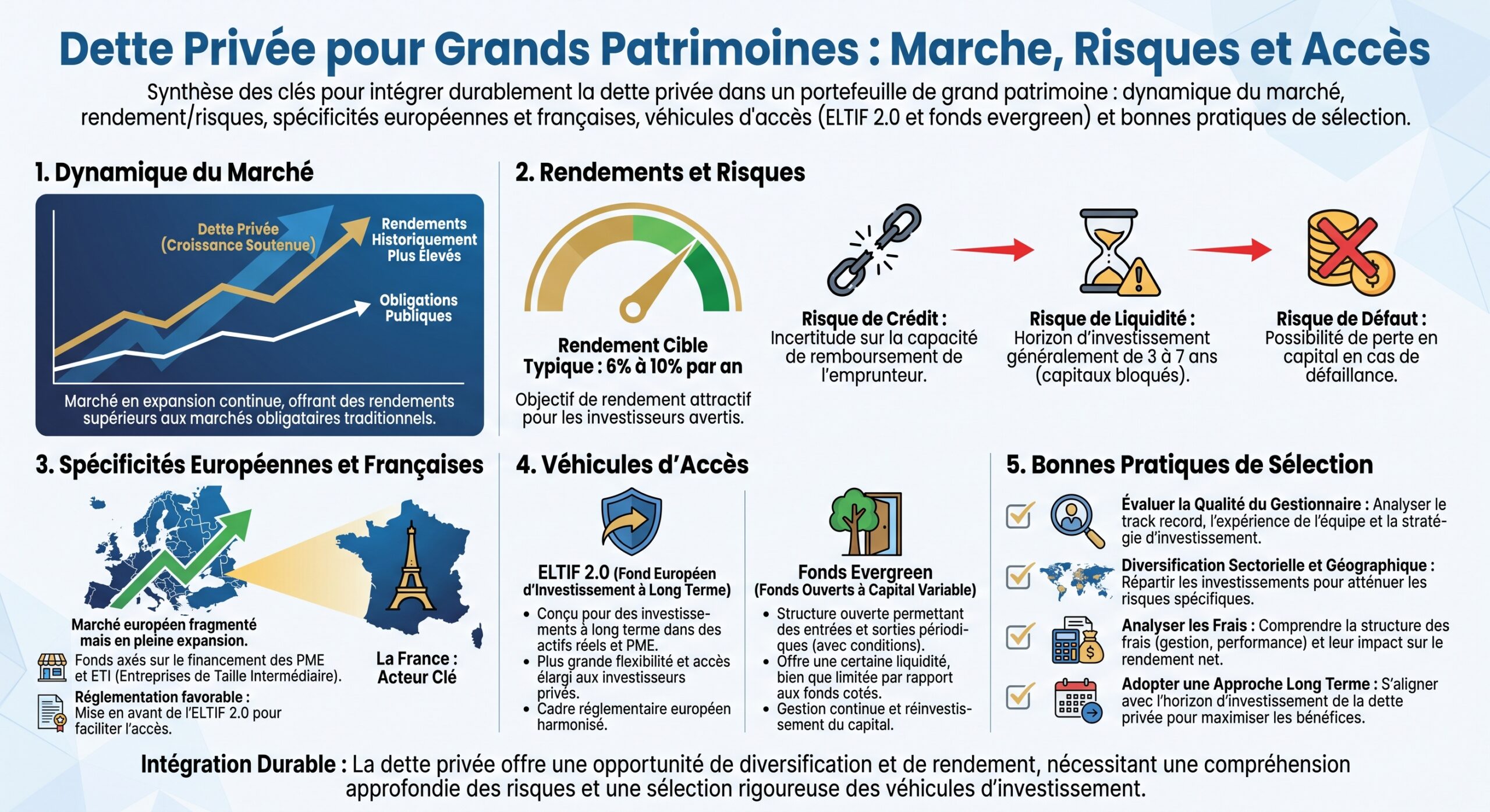 Dette privée pour grands patrimoines : marche, risques et accès