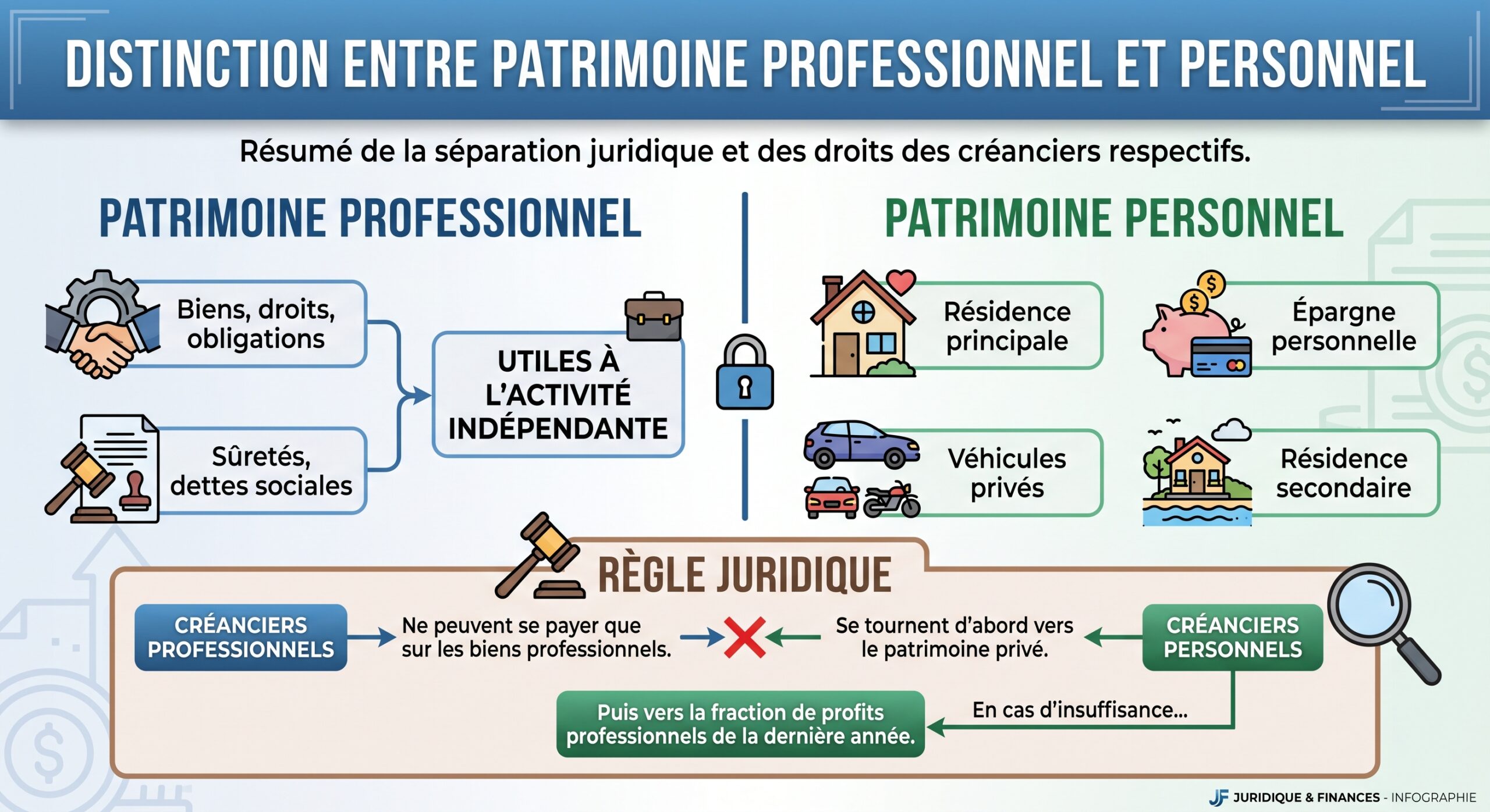 Distinction entre patrimoine professionnel et personnel