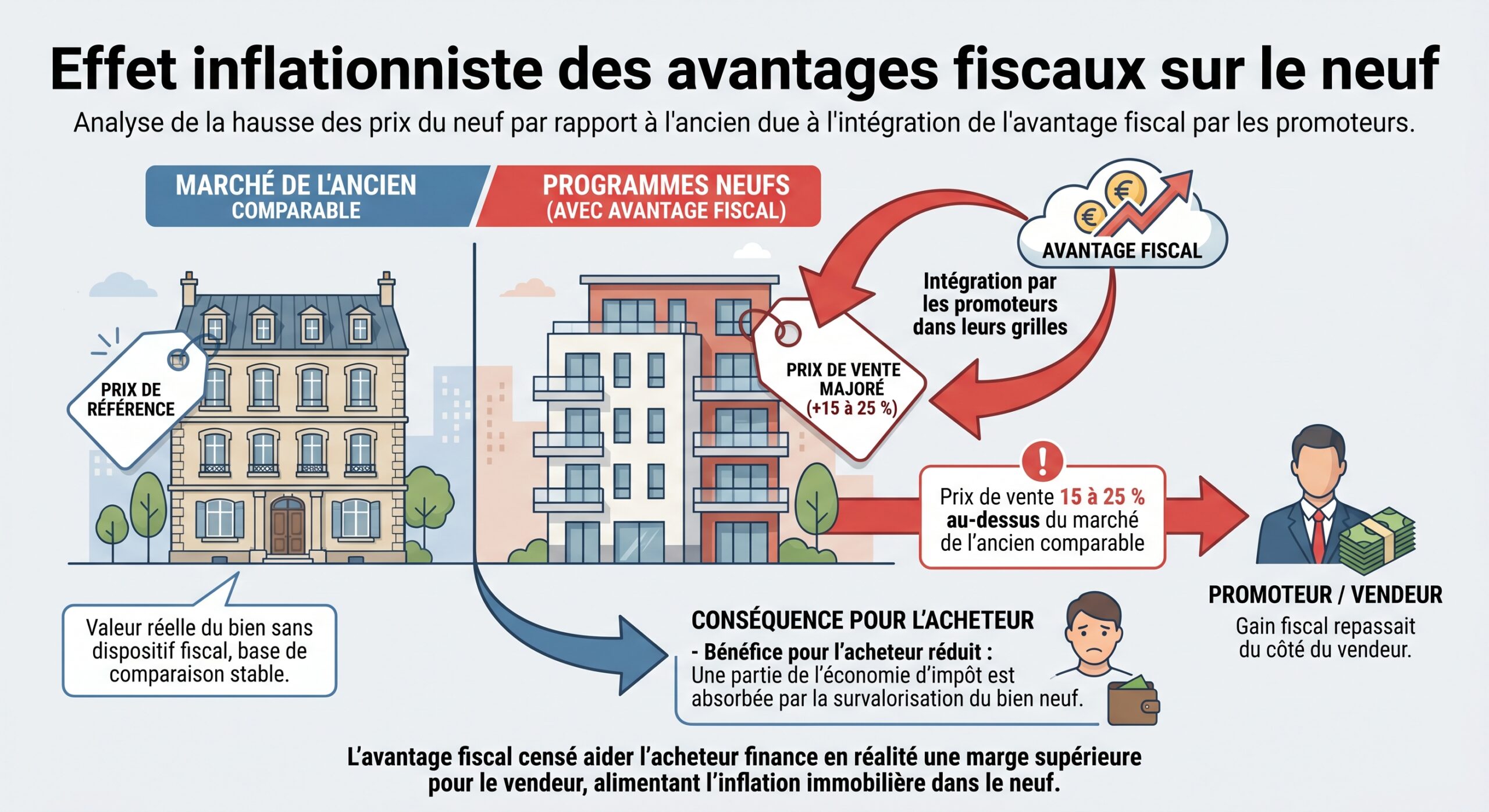 Effet inflationniste des avantages fiscaux sur le neuf