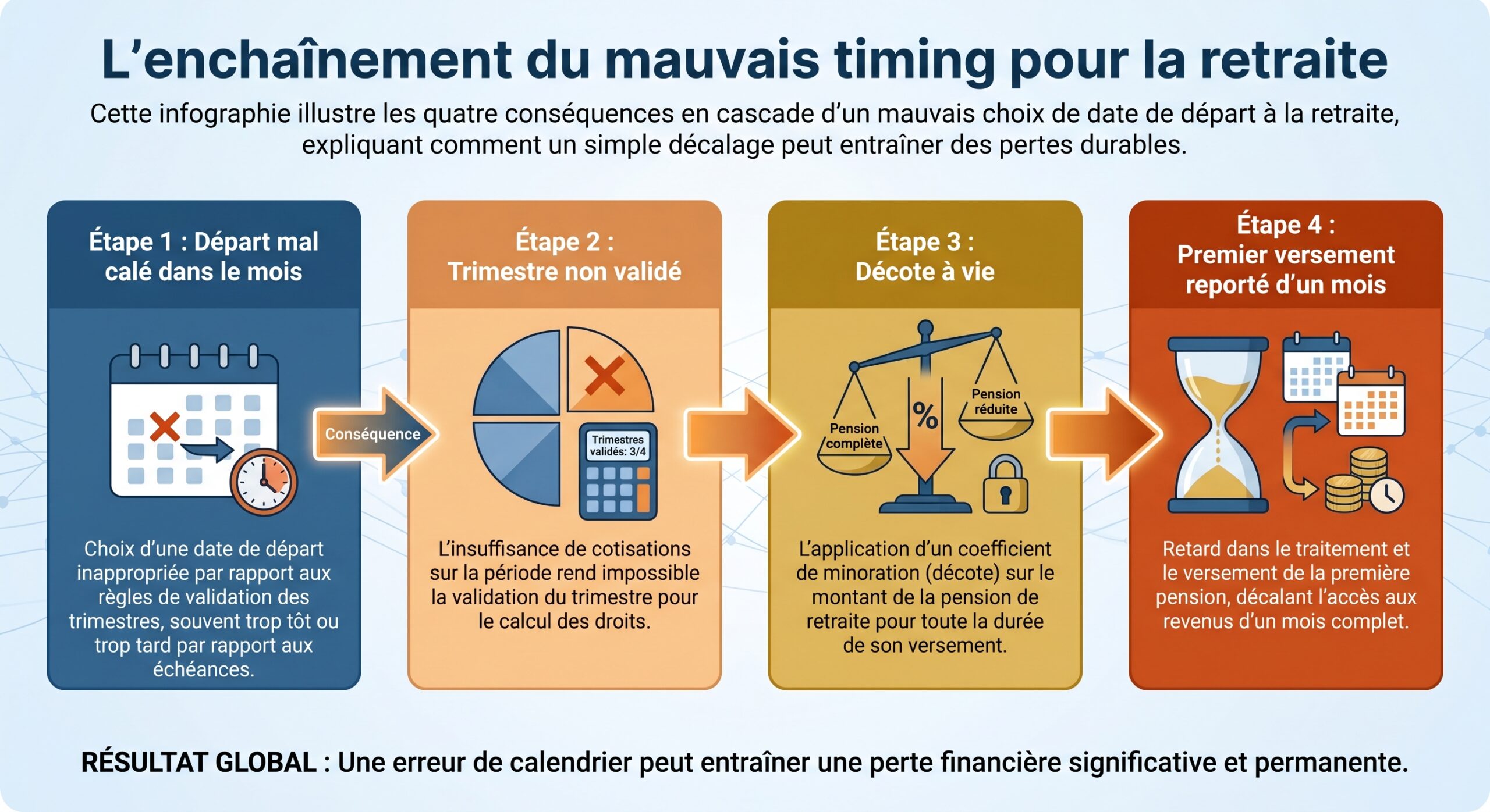 L’enchaînement du mauvais timing pour la retraite