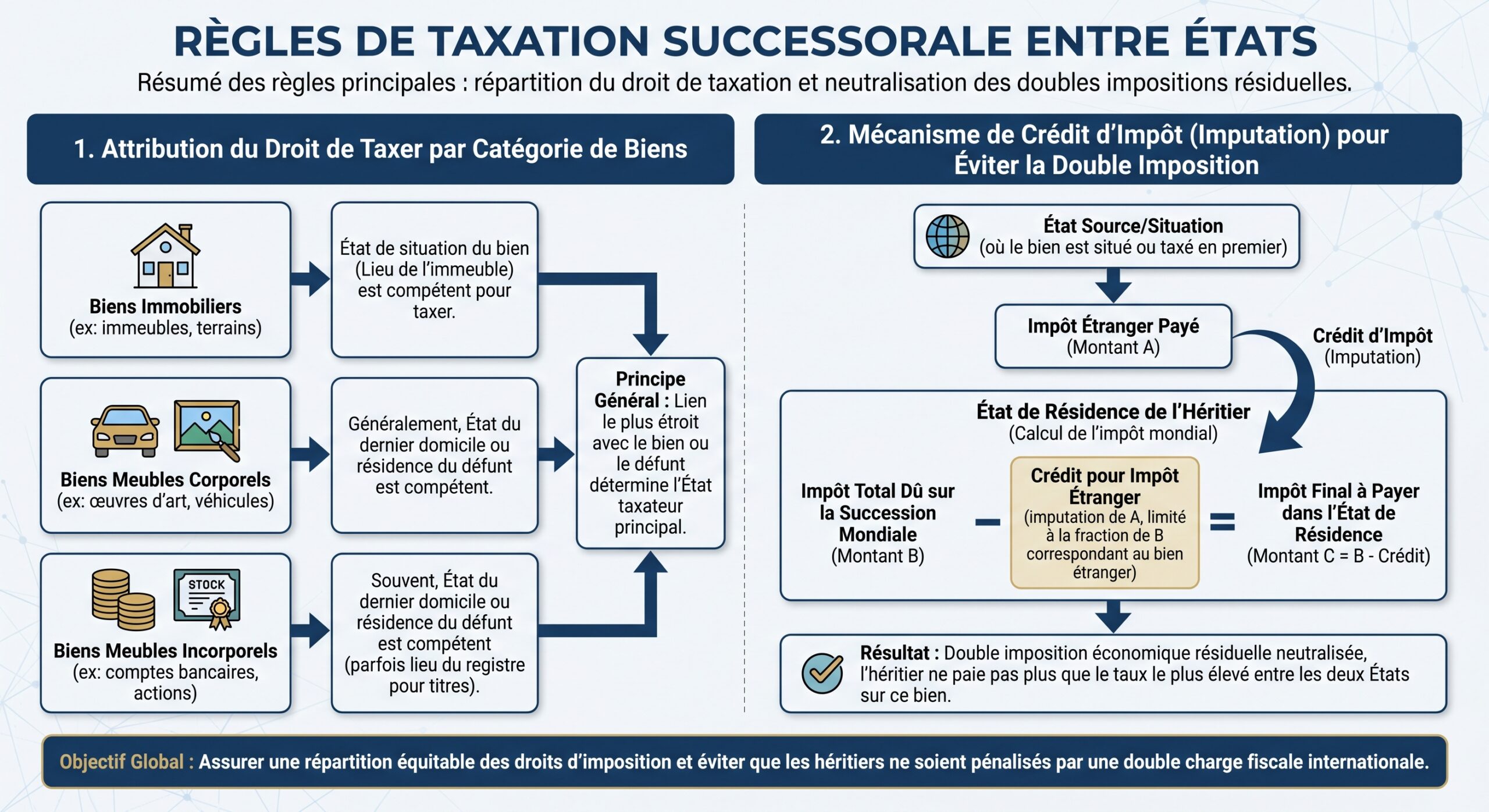 Règles de taxation successorale entre États