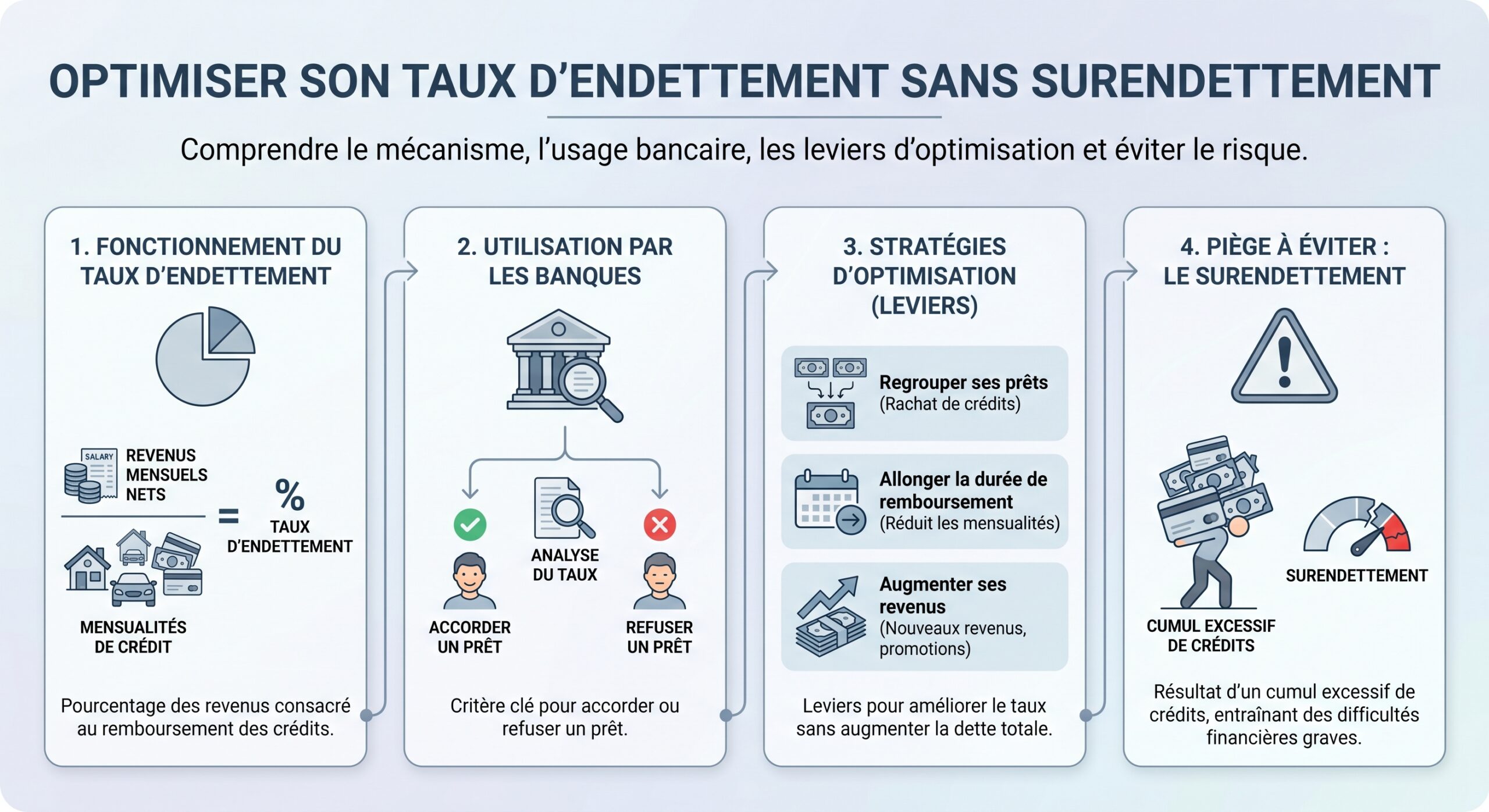Optimiser son taux d'endettement sans surendettement