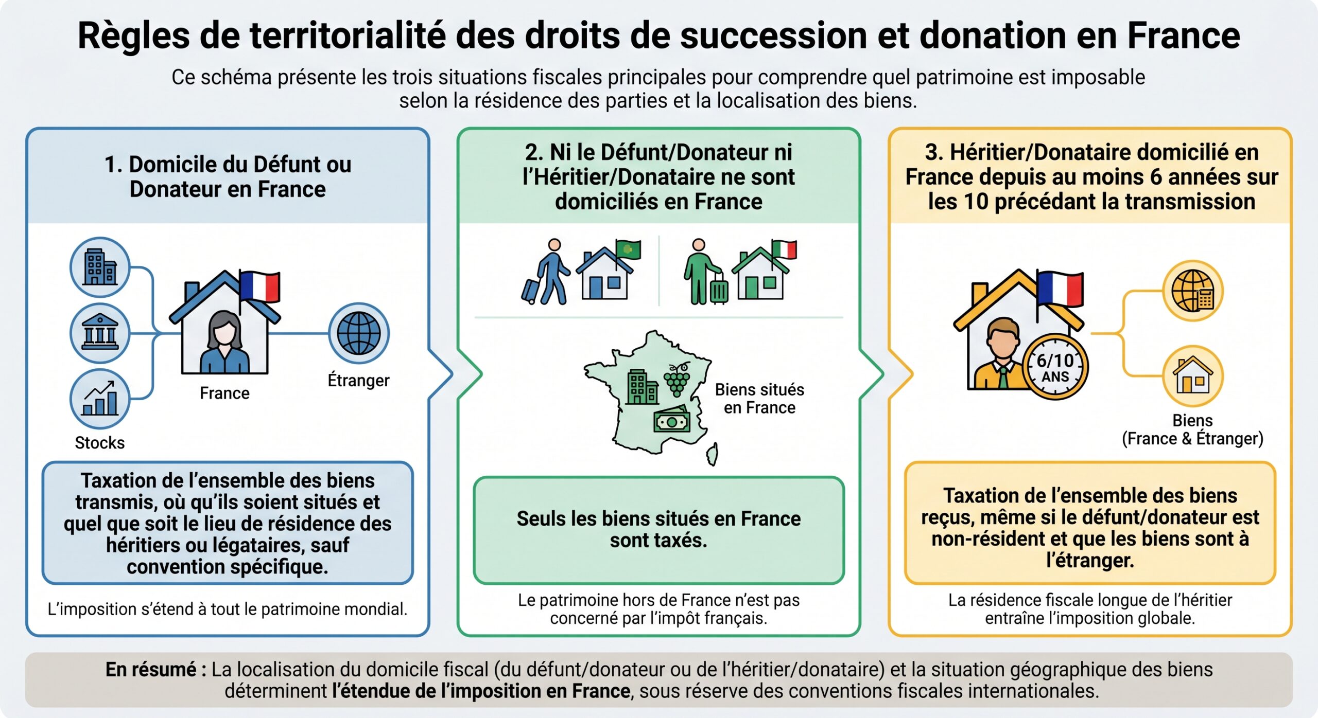 Règles de territorialité des droits de succession et donation en France