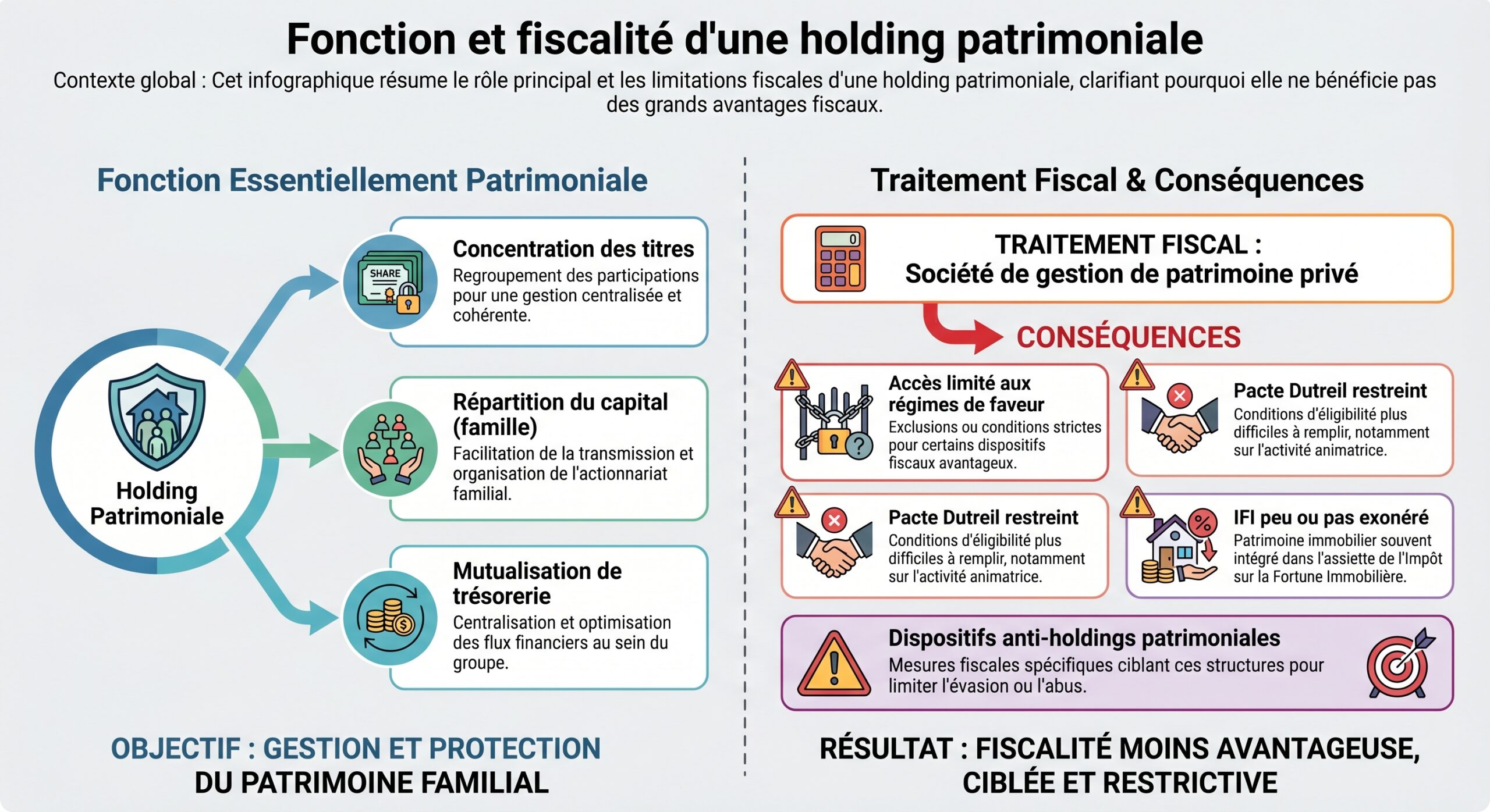 Fonction et fiscalité d'une holding patrimoniale