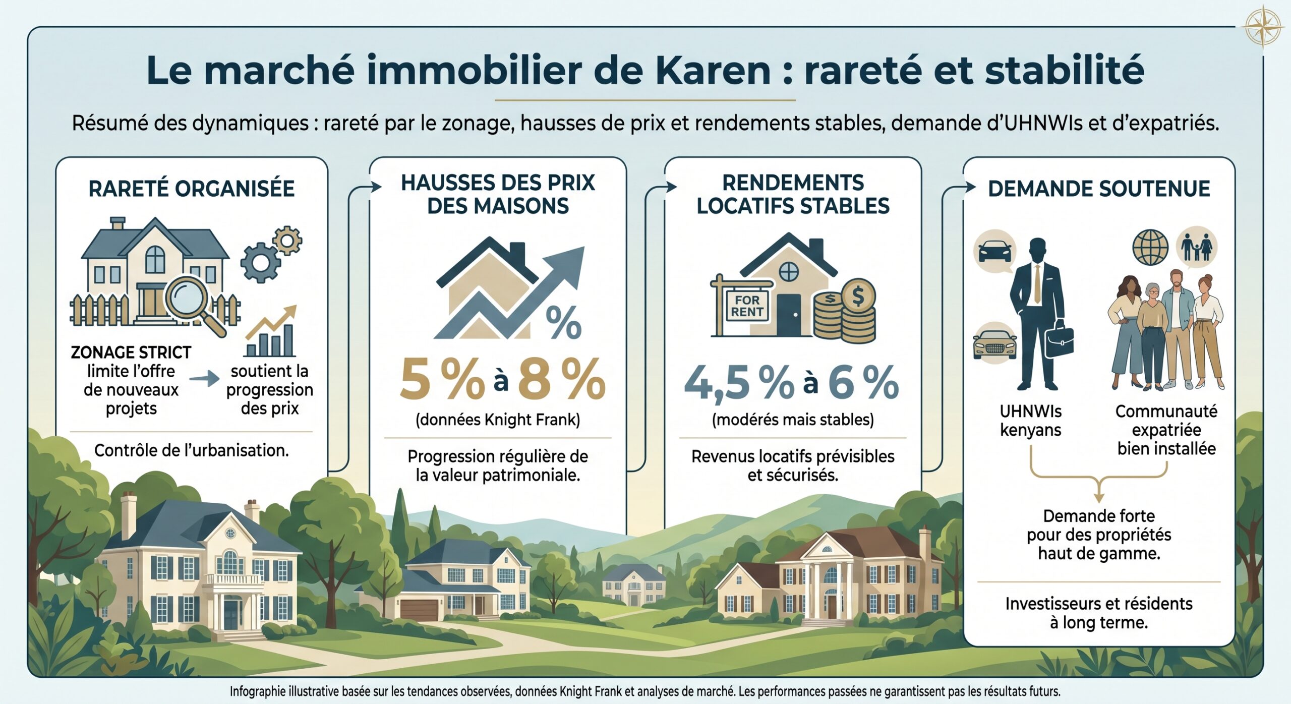 Le marché immobilier de Karen : rareté et stabilité