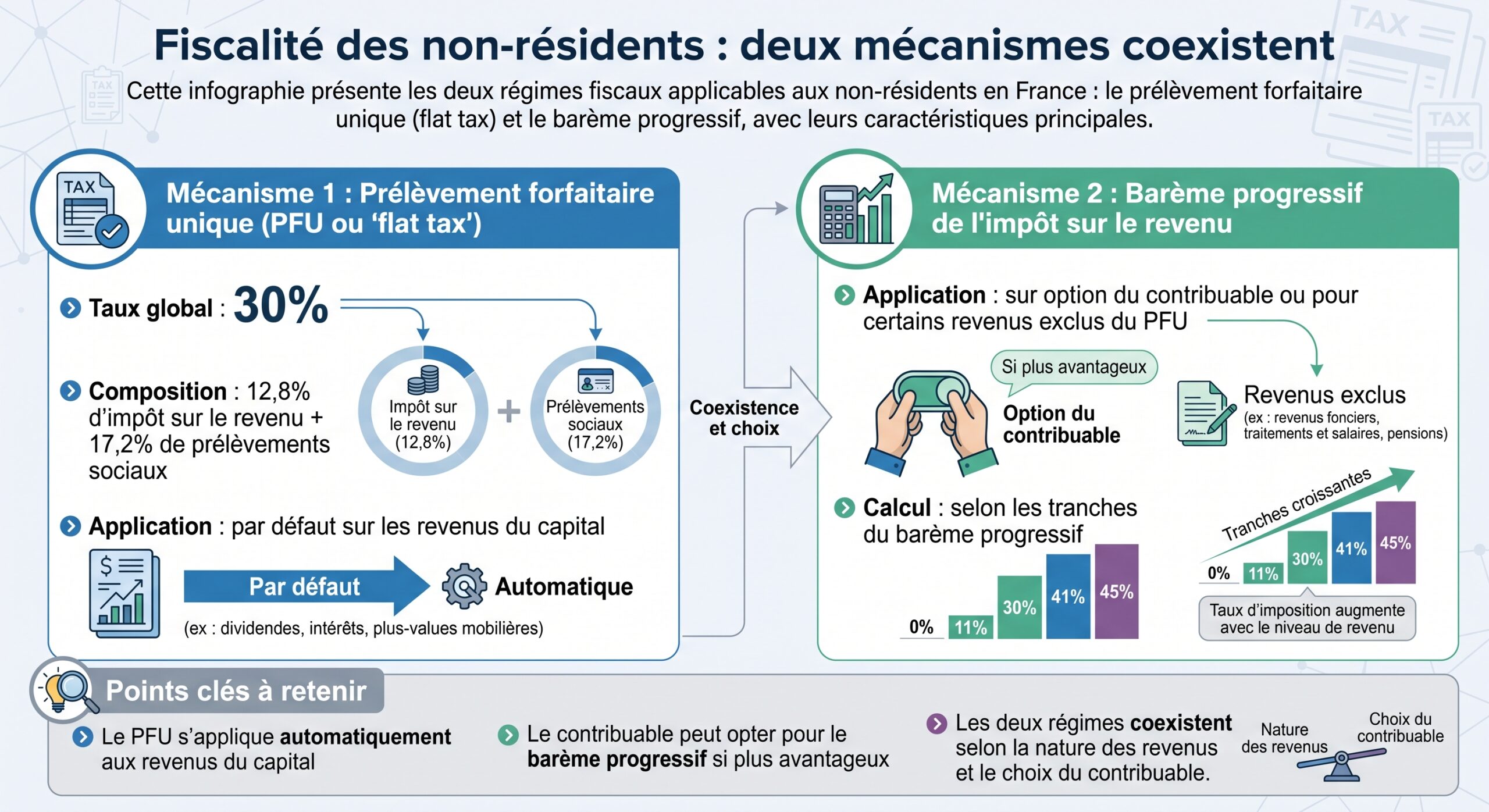 Fiscalité des non-résidents : deux mécanismes coexistent