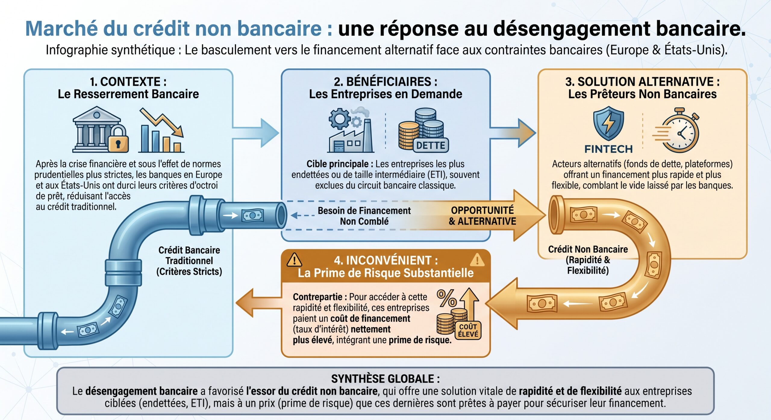 Marché du crédit non bancaire : une réponse au désengagement bancaire