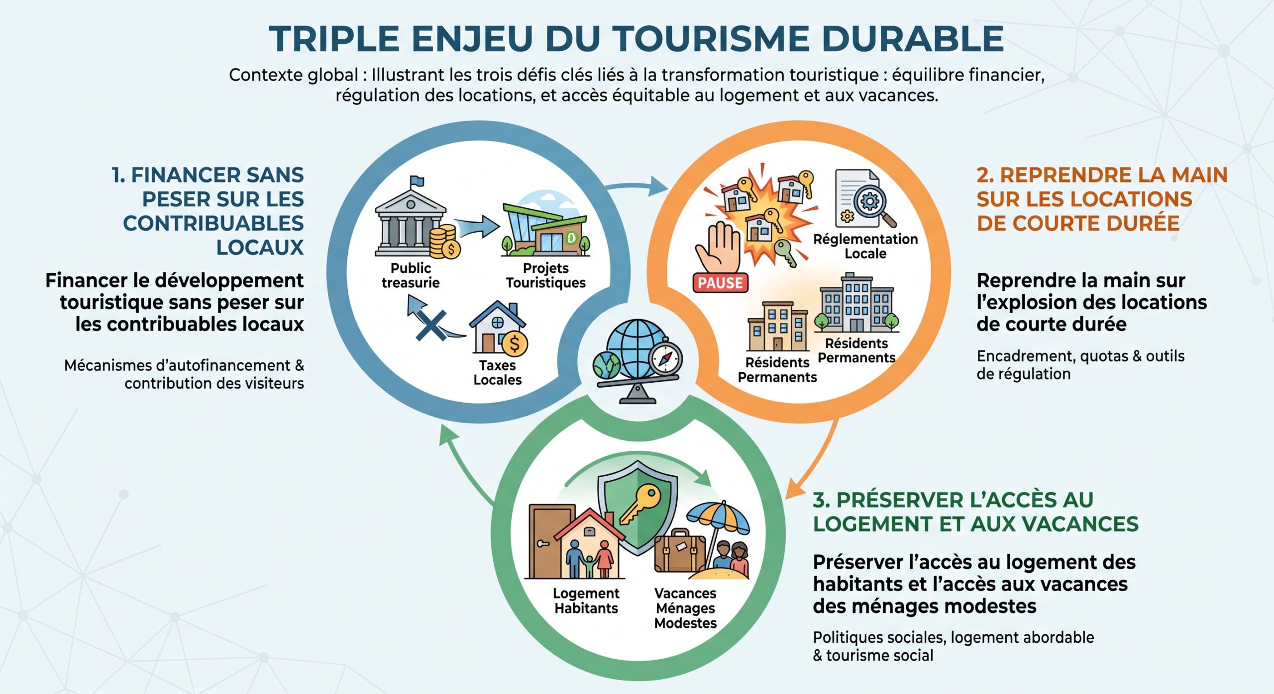 Triple enjeu du tourisme durable