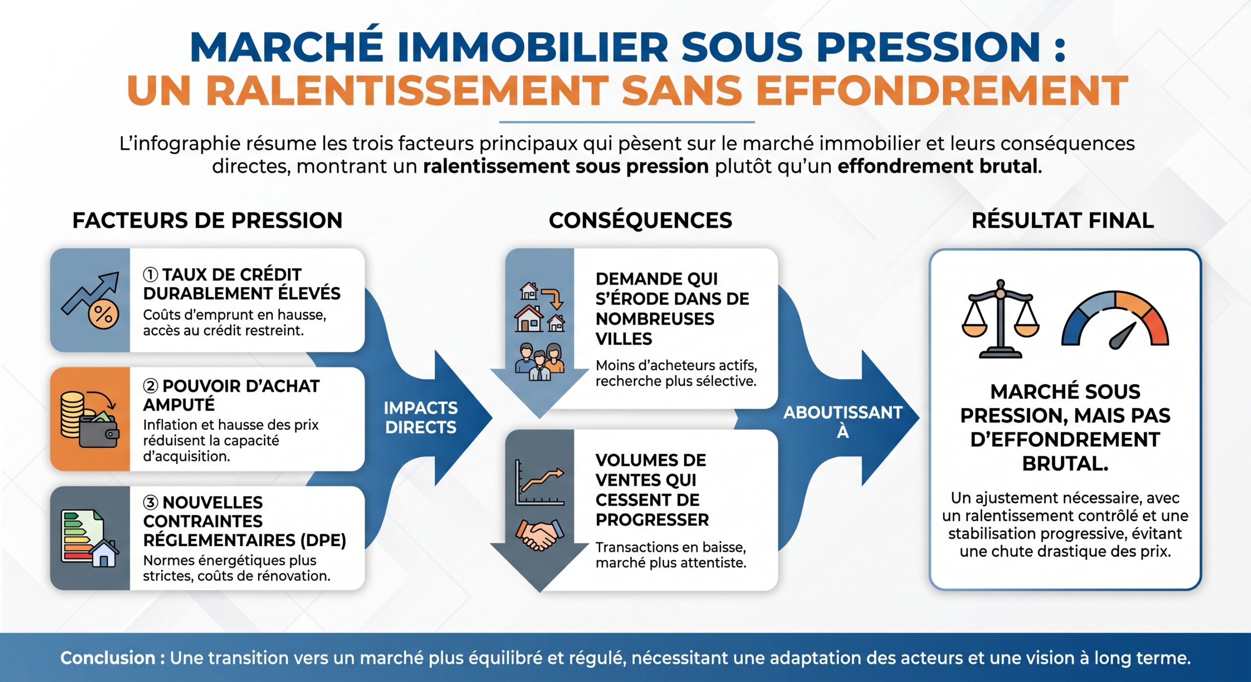 Marché immobilier sous pression : un ralentissement sans effondrement
