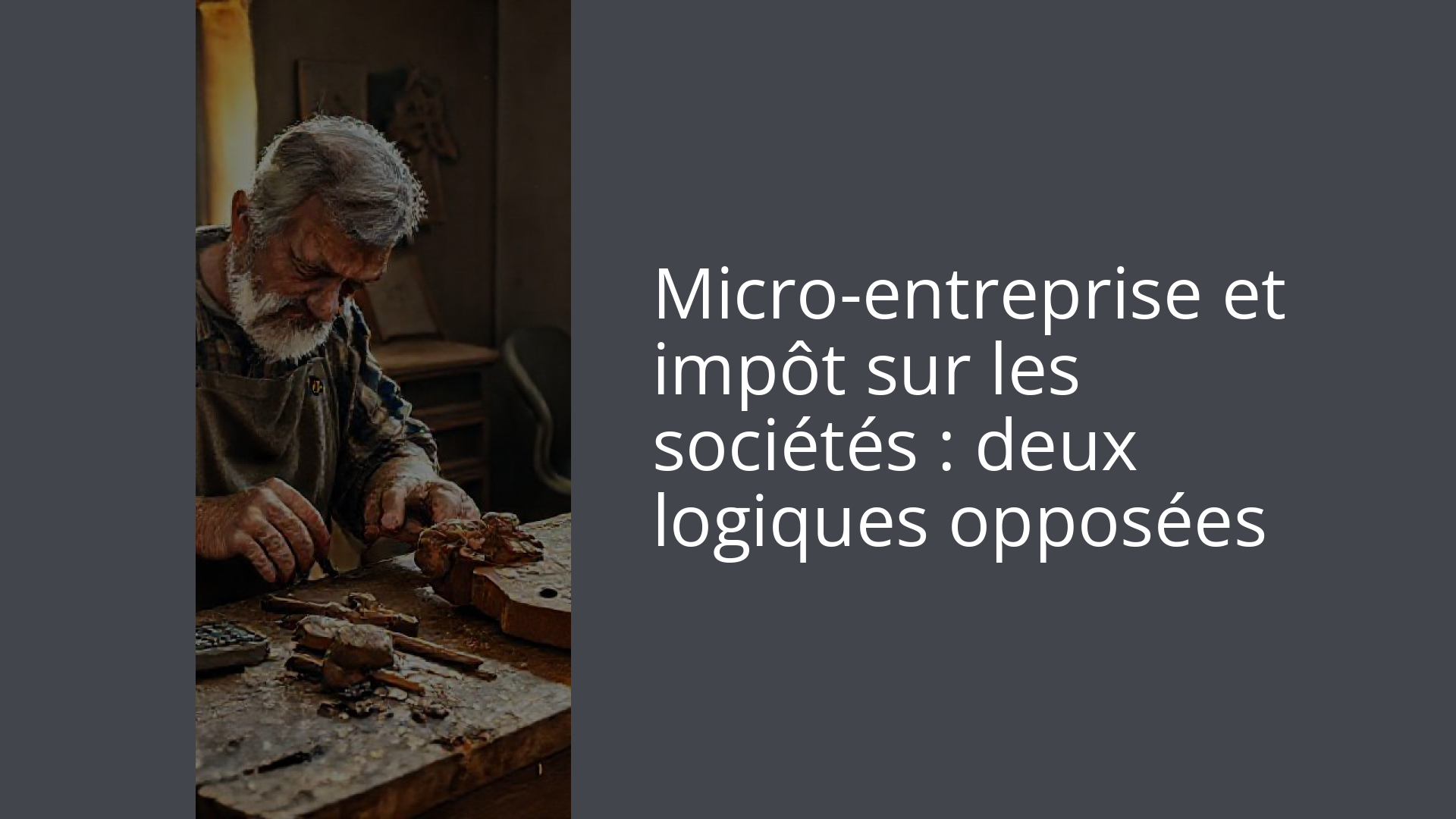 Micro-entreprise et impôt sur les sociétés : deux logiques opposées