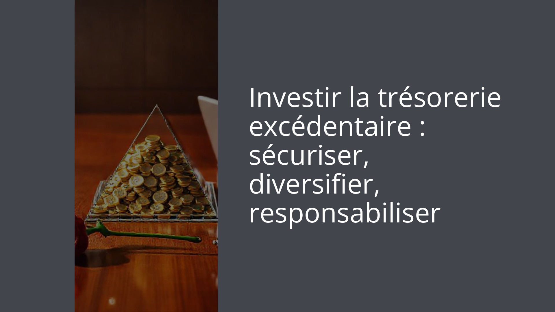 Investir la trésorerie excédentaire : sécuriser, diversifier, responsabiliser