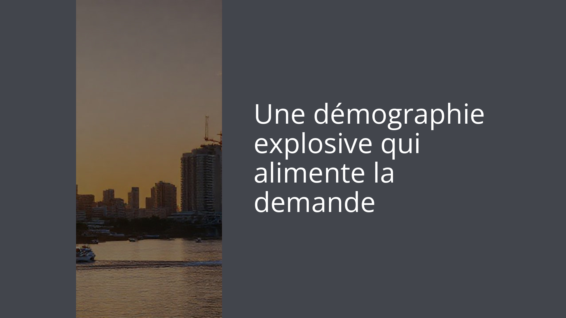 Une démographie explosive qui alimente la demande