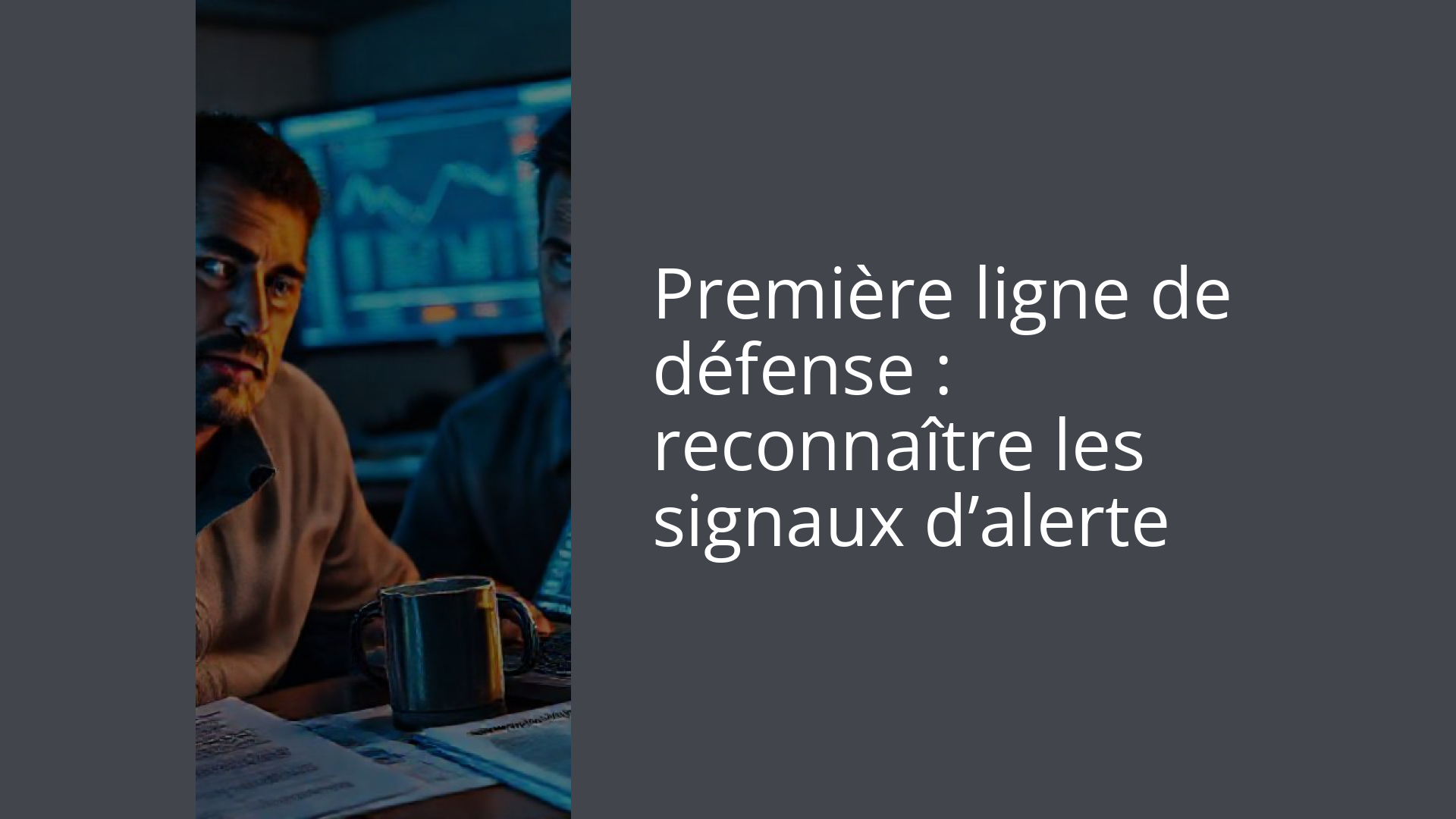 Première ligne de défense : reconnaître les signaux d’alerte