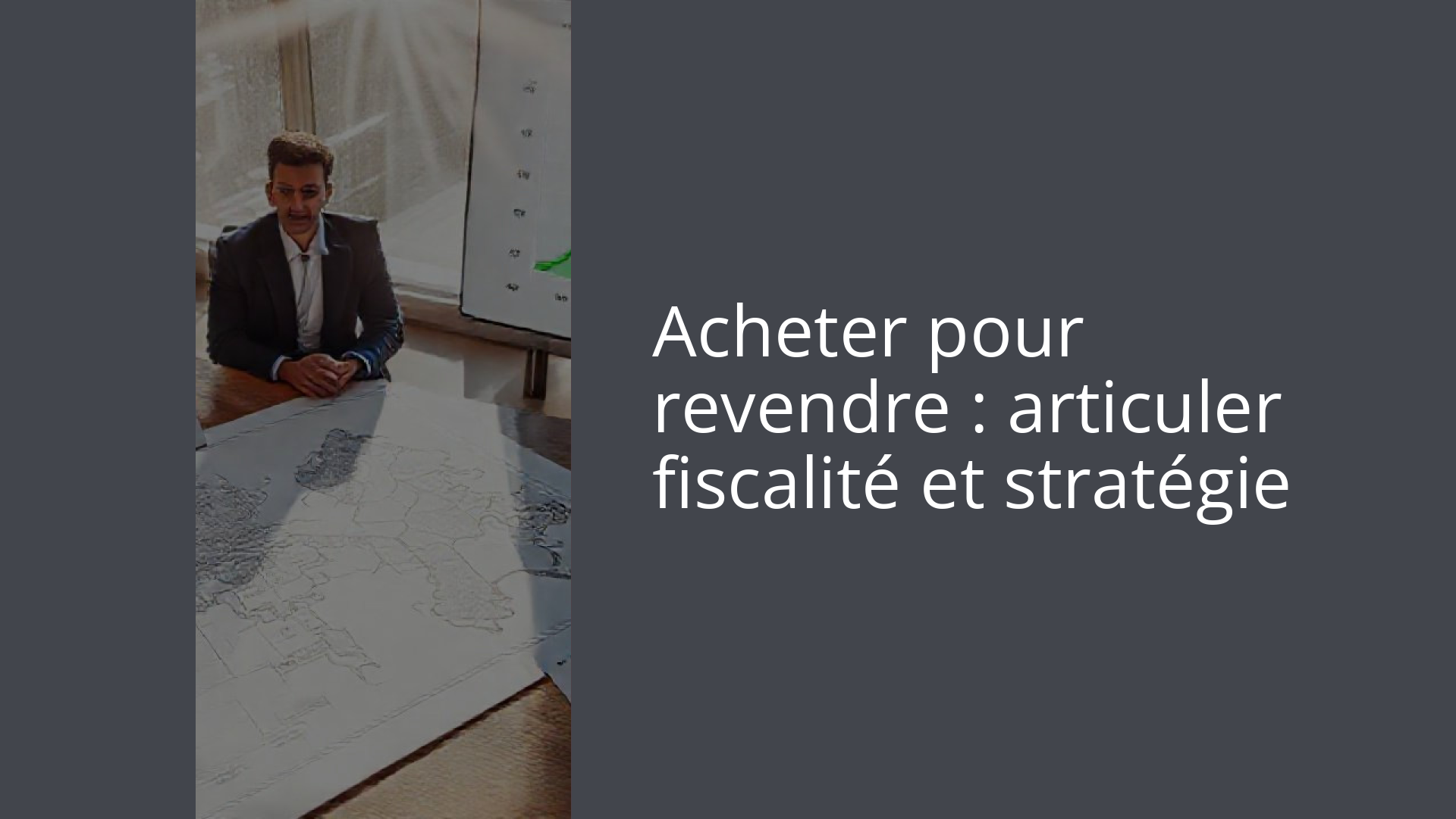 Acheter pour revendre : articuler fiscalité et stratégie