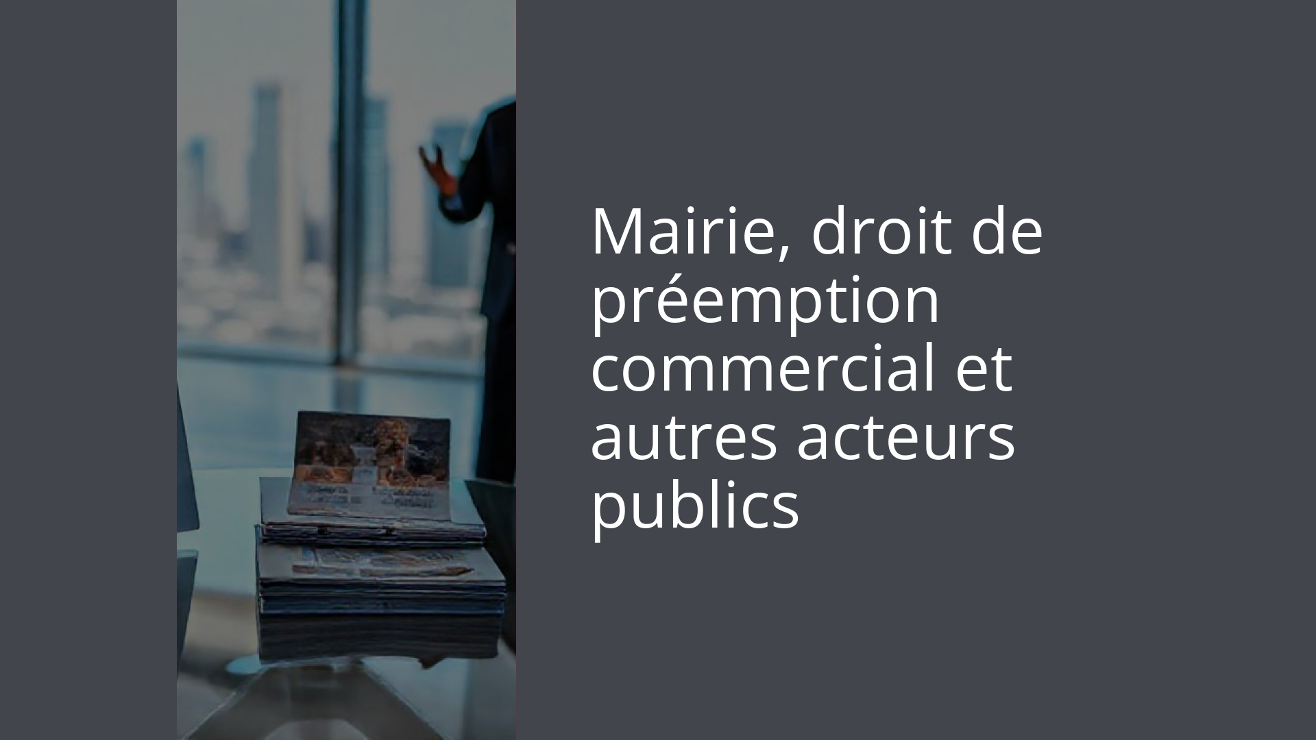 Mairie, droit de préemption commercial et autres acteurs publics