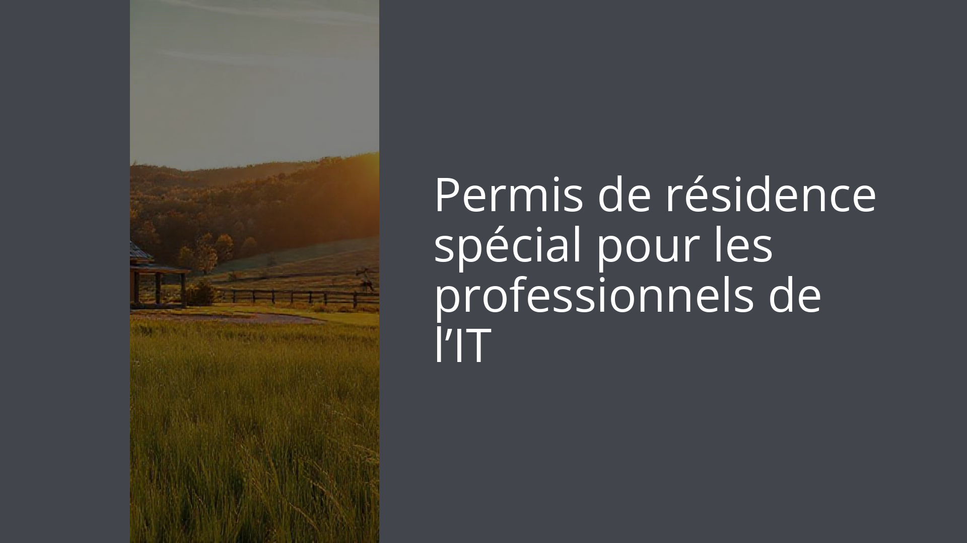 Permis de résidence spécial pour les professionnels de l’IT