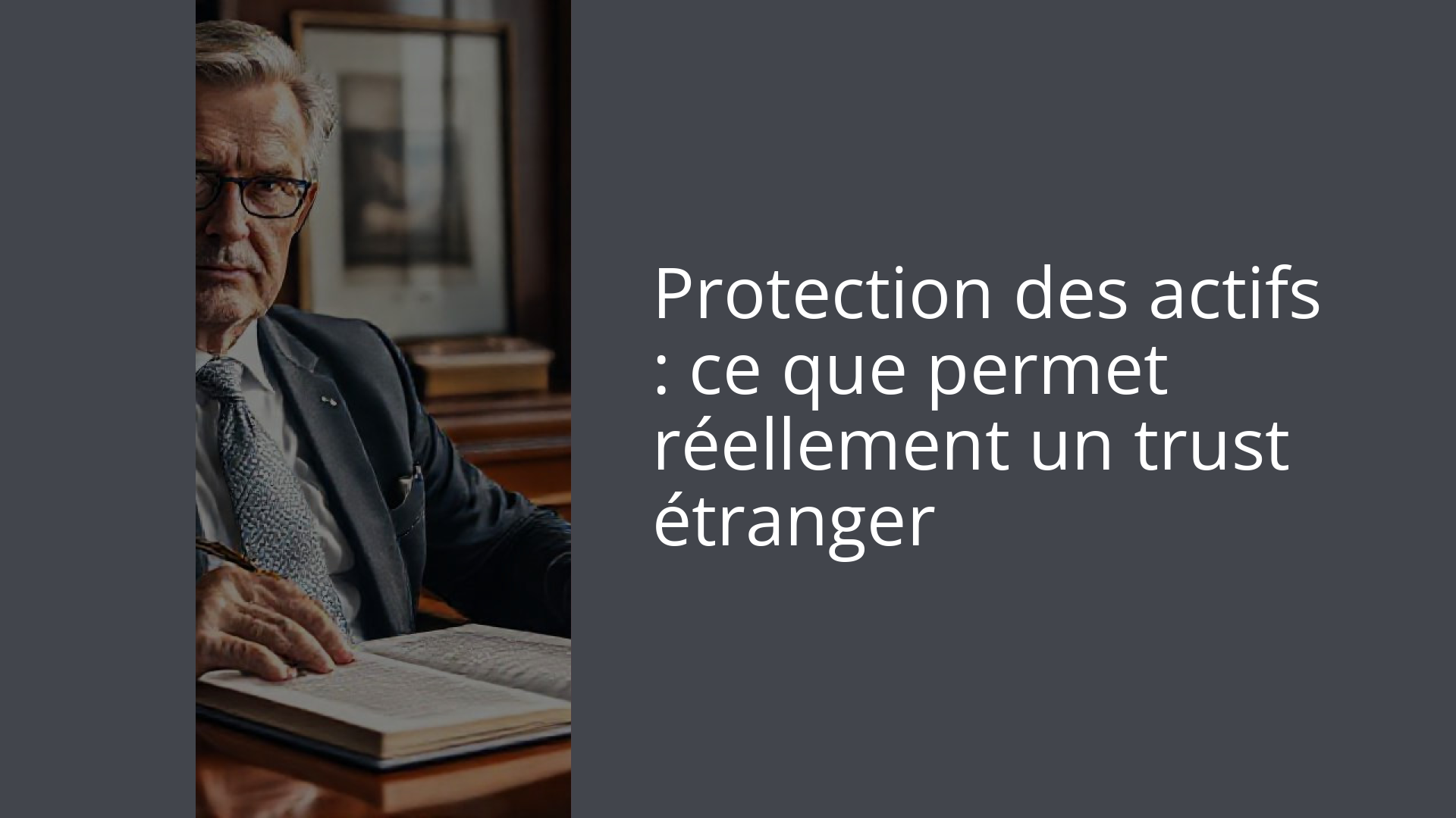Protection des actifs : ce que permet réellement un trust étranger