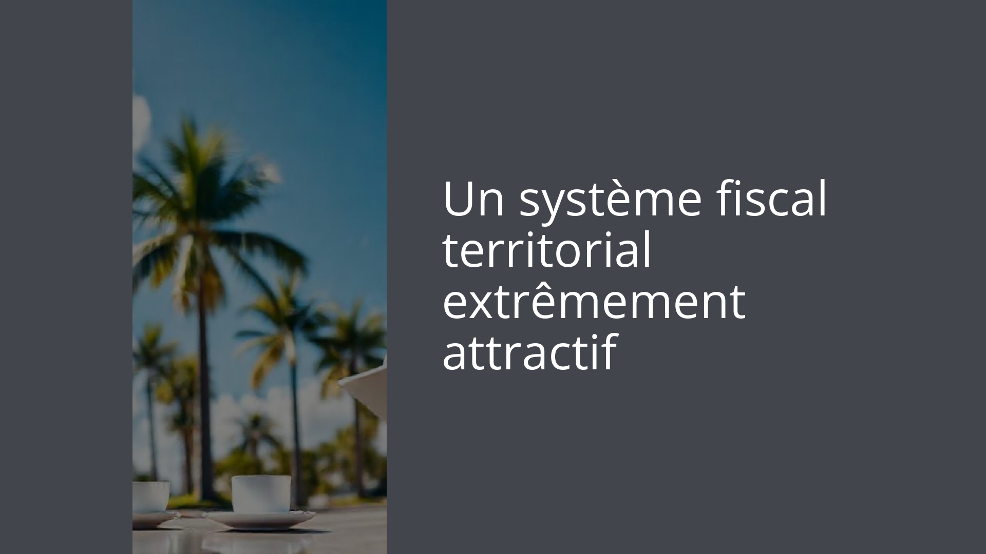 Un système fiscal territorial extrêmement attractif