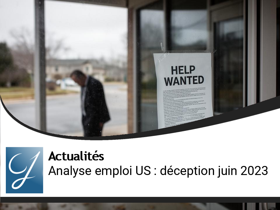 Analyse du marché de l’emploi américain : Déception en juin 2023