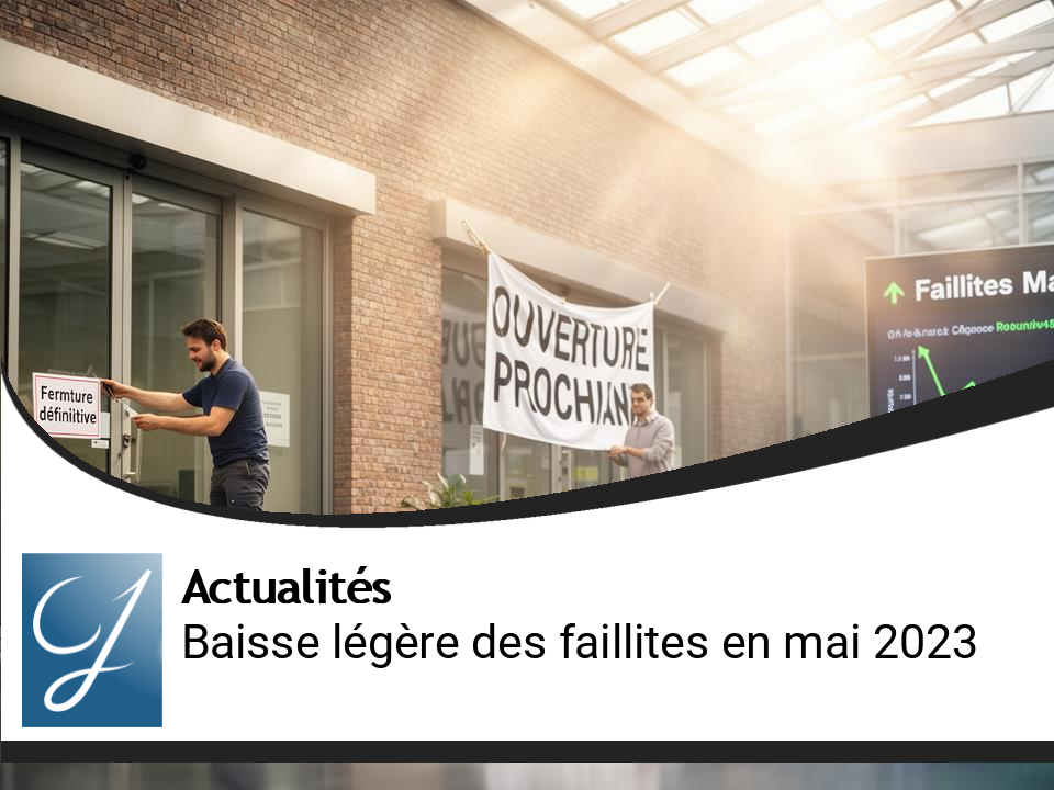 Baisse légère des faillites d&rsquo;entreprises en France en mai 2023