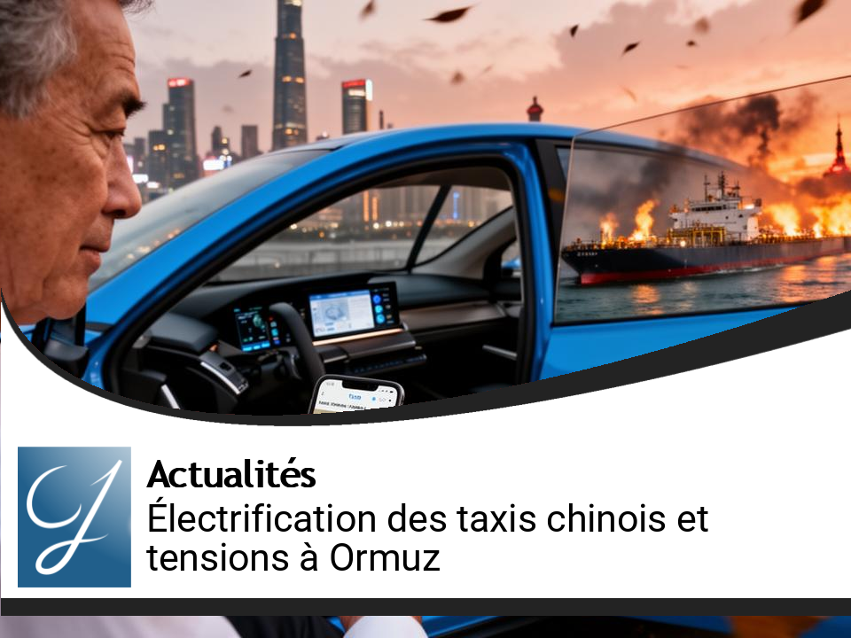 Chine : l&rsquo;électrification des taxis face aux tensions du détroit d&rsquo;Ormuz