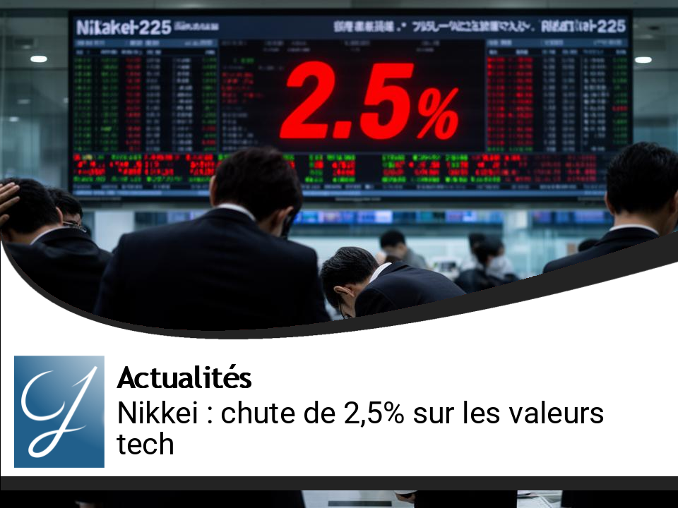 Correction du Nikkei : un repli de 2,5 % sur fond de pression technologique et de tensions obligataires
