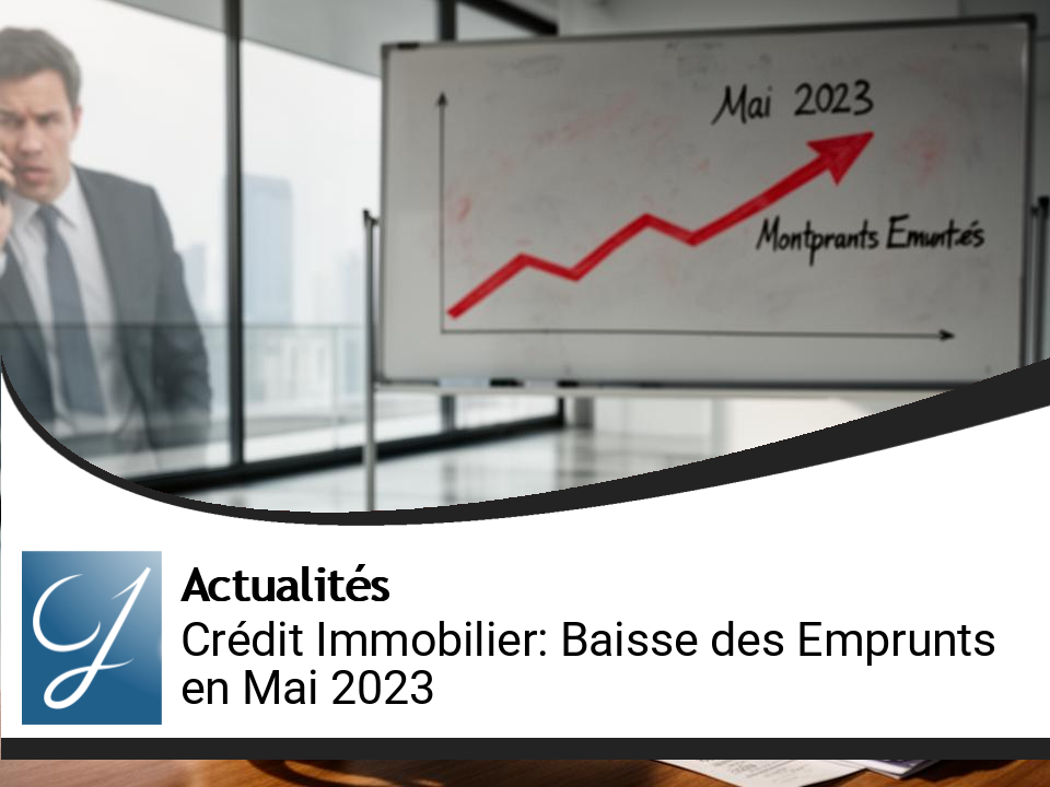 Crédit Immobilier : Diminution des Montants Empruntés en Mai 2023