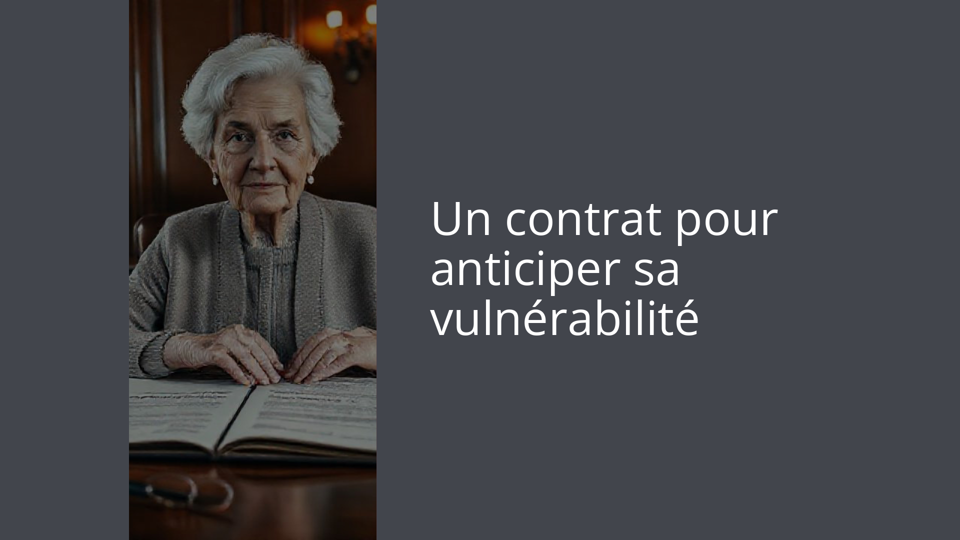 Un contrat pour anticiper sa vulnérabilité