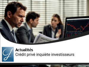 Inquiétudes croissantes des investisseurs face au crédit privé