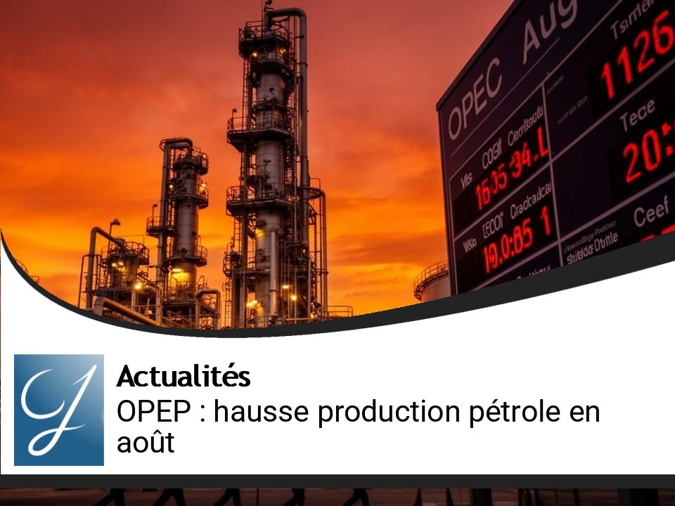 L&rsquo;Opep Augmente sa Production de Pétrole en Août : Quotas Relevés
