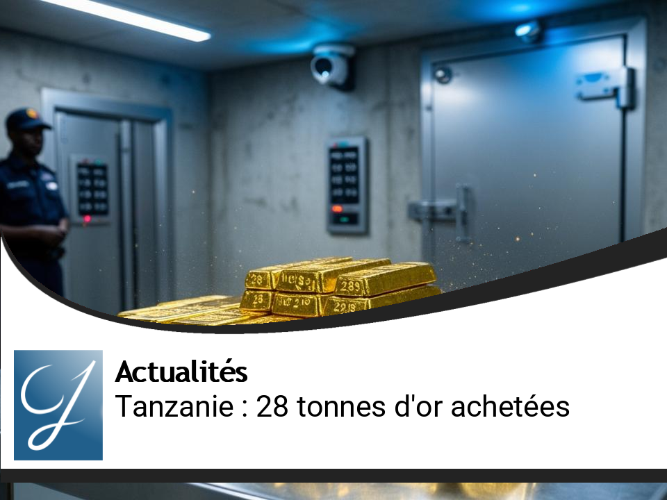 La Tanzanie renforce ses réserves en or avec 28 tonnes achetées en 18 mois