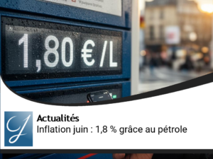 L&rsquo;inflation retombe à 1,8 % en juin, portée par la décrue des prix de l&rsquo;énergie