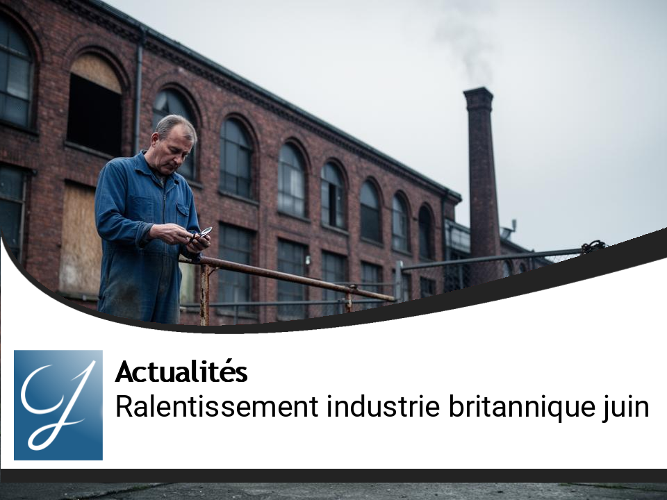 Ralentissement de l&rsquo;industrie britannique en juin : vers une croissance modérée