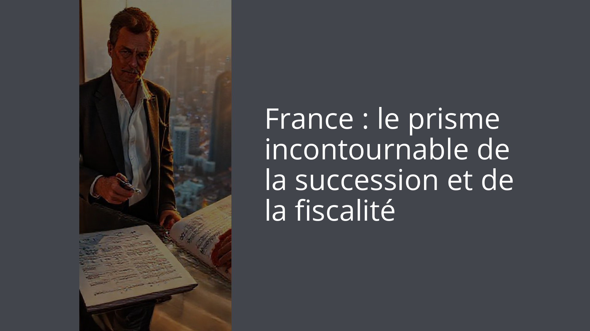 France : le prisme incontournable de la succession et de la fiscalité
