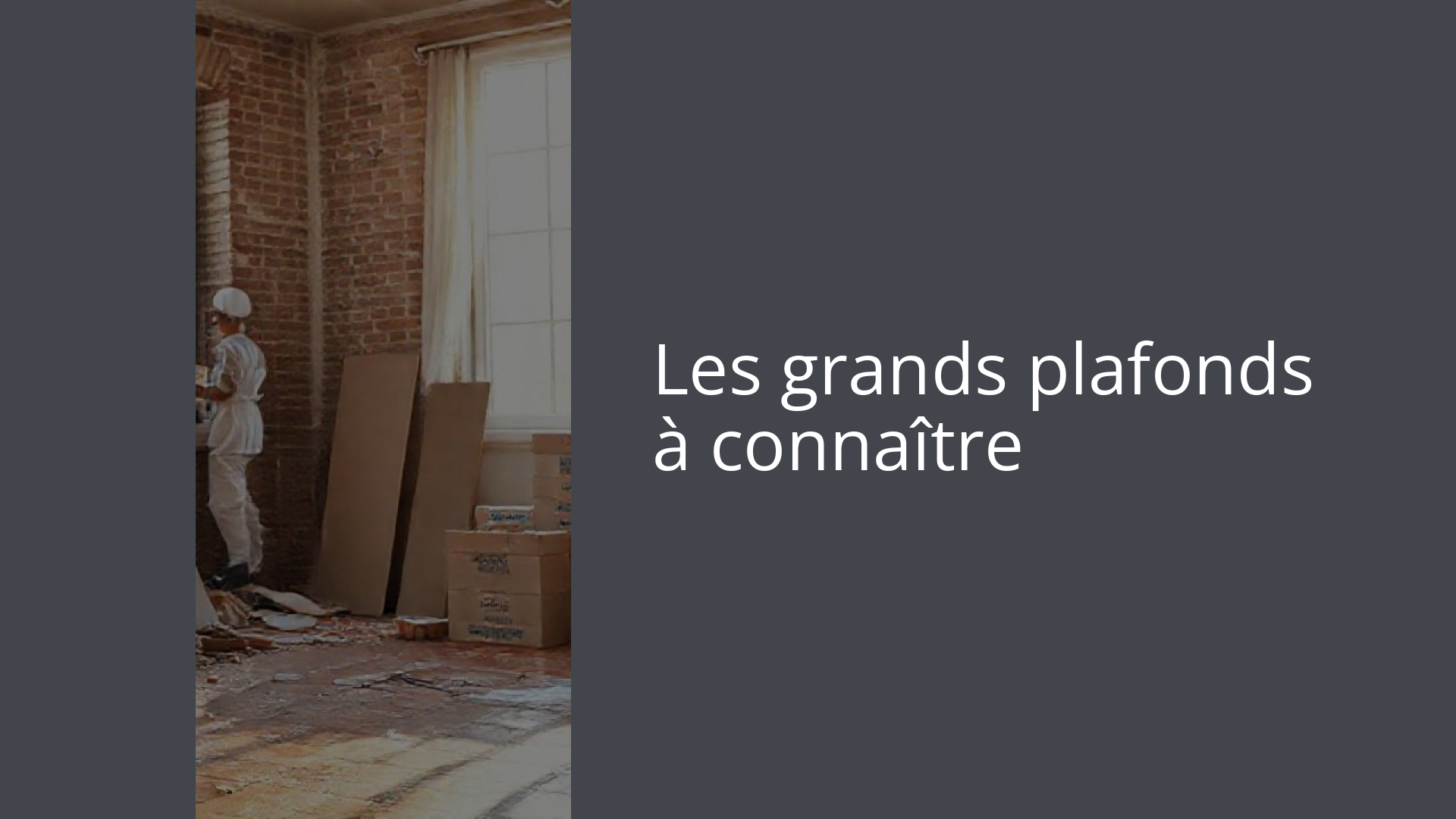 Les grands plafonds à connaître