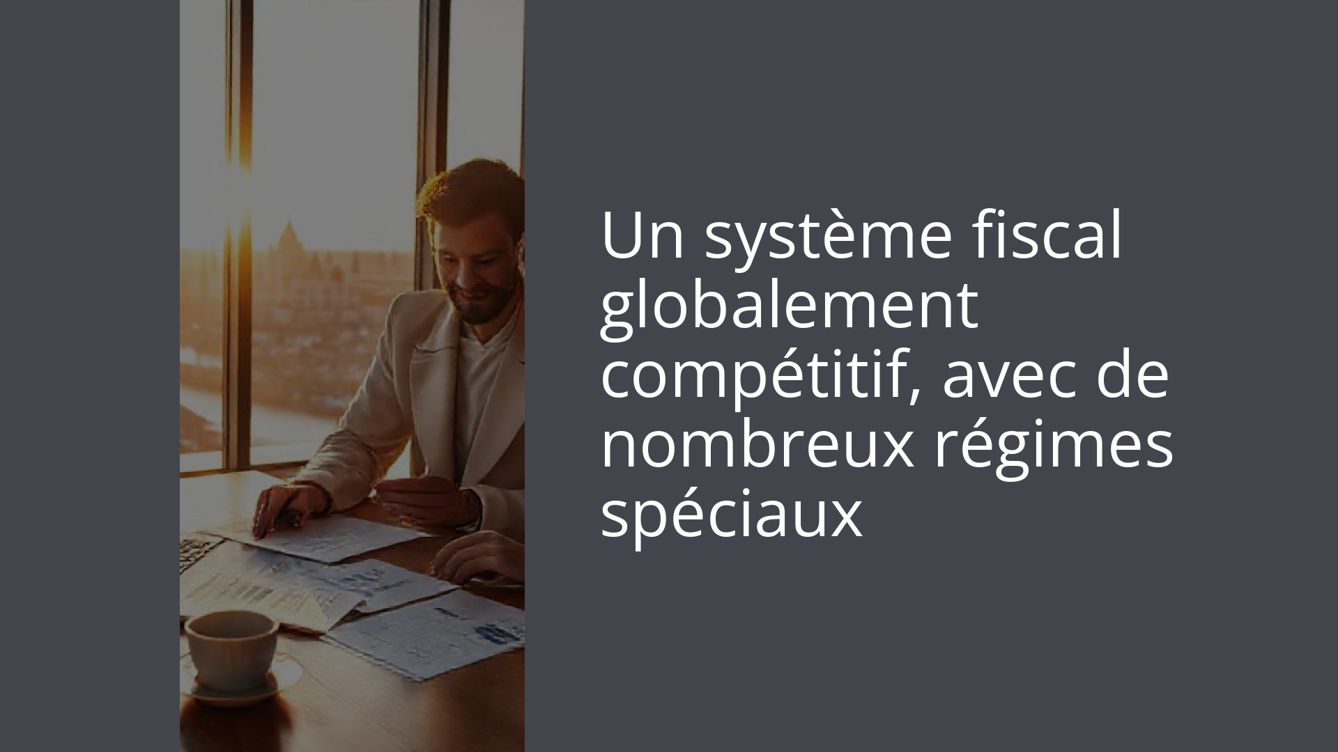 Un système fiscal globalement compétitif, avec de nombreux régimes spéciaux