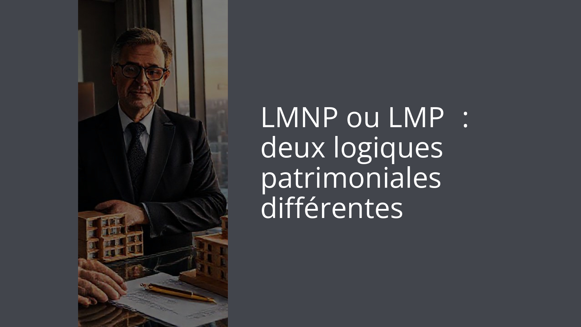 LMNP ou LMP : deux logiques patrimoniales différentes