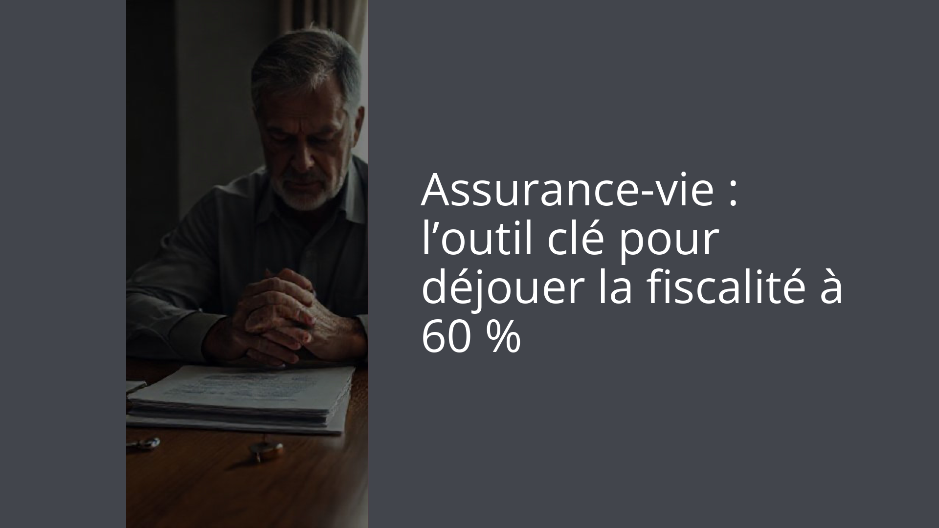 Assurance-vie : l’outil clé pour déjouer la fiscalité à 60 %