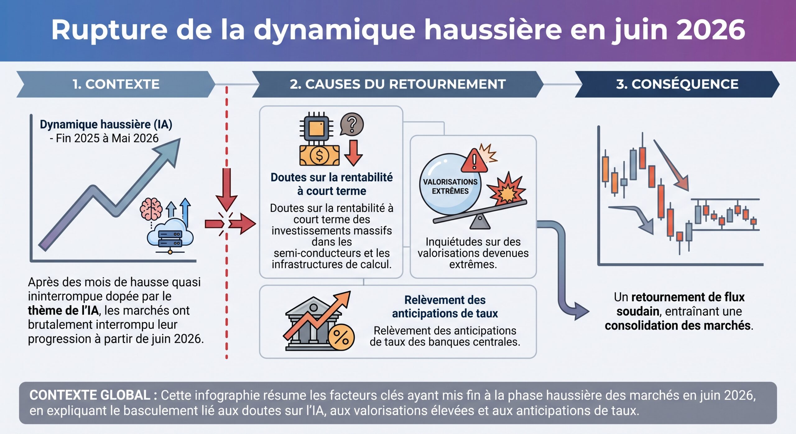Rupture de la dynamique haussière en juin 2026
