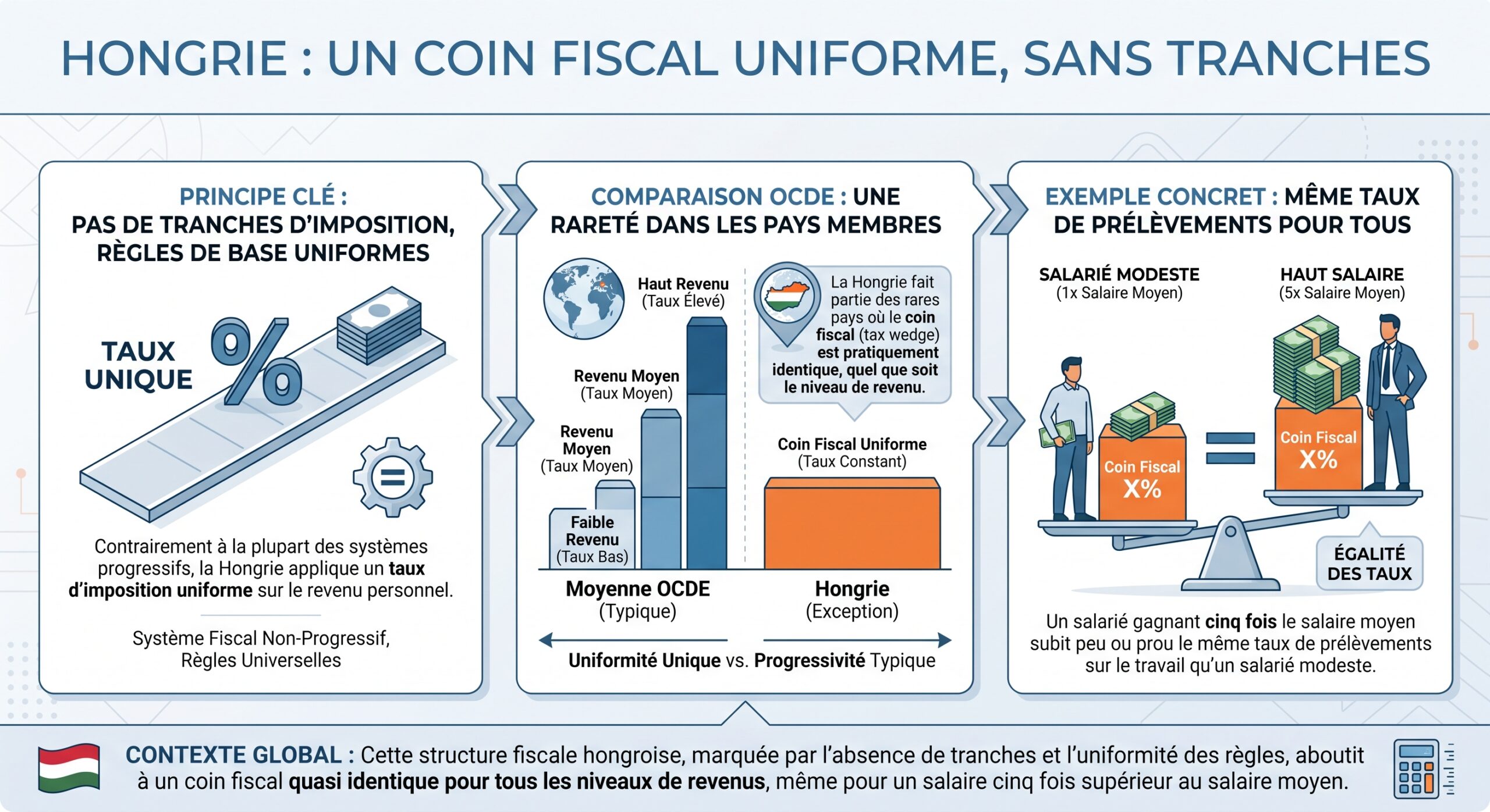 Hongrie : un coin fiscal uniforme, sans tranches