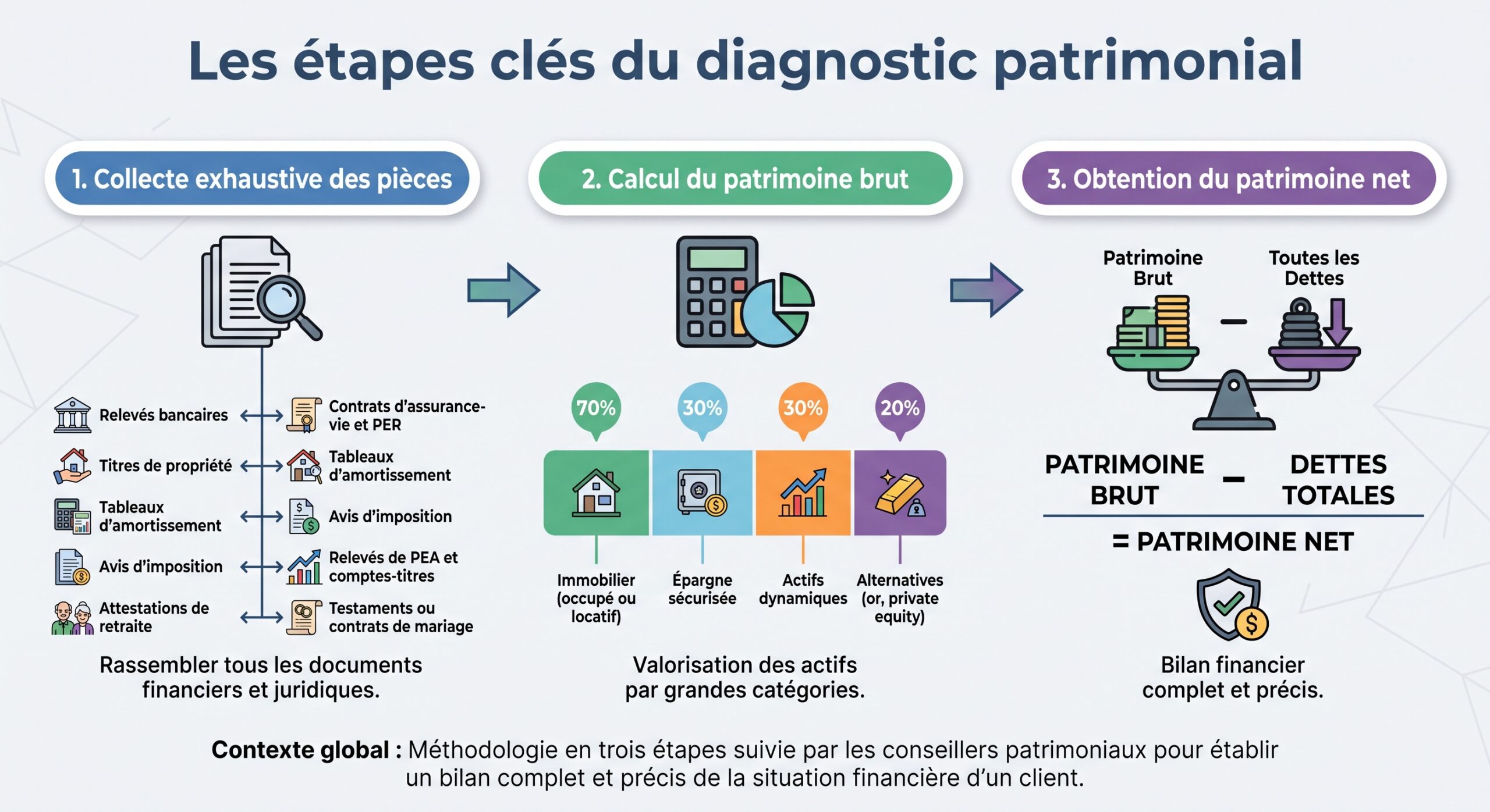 Les étapes clés du diagnostic patrimonial