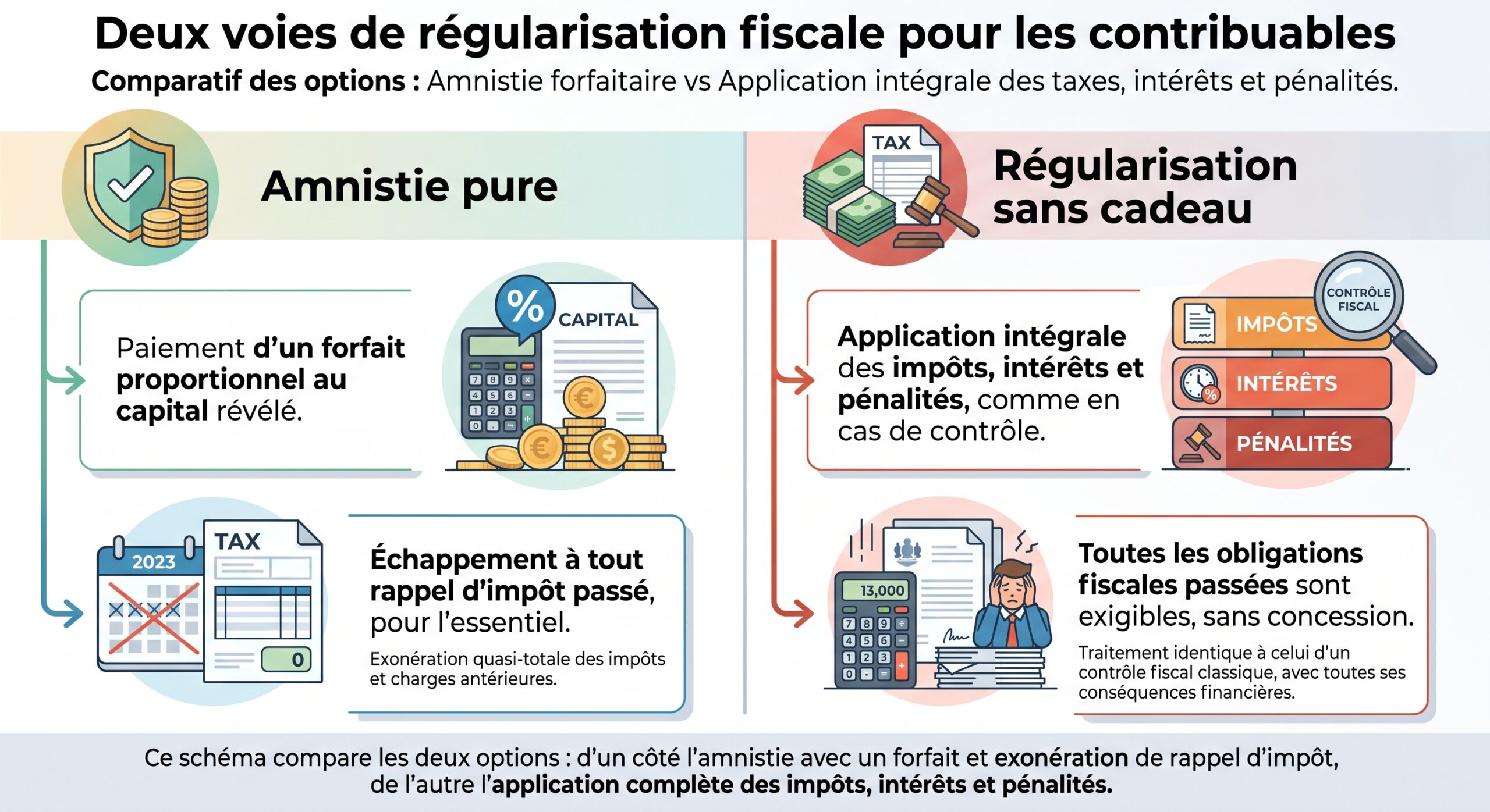 Deux voies de régularisation fiscale pour les contribuables