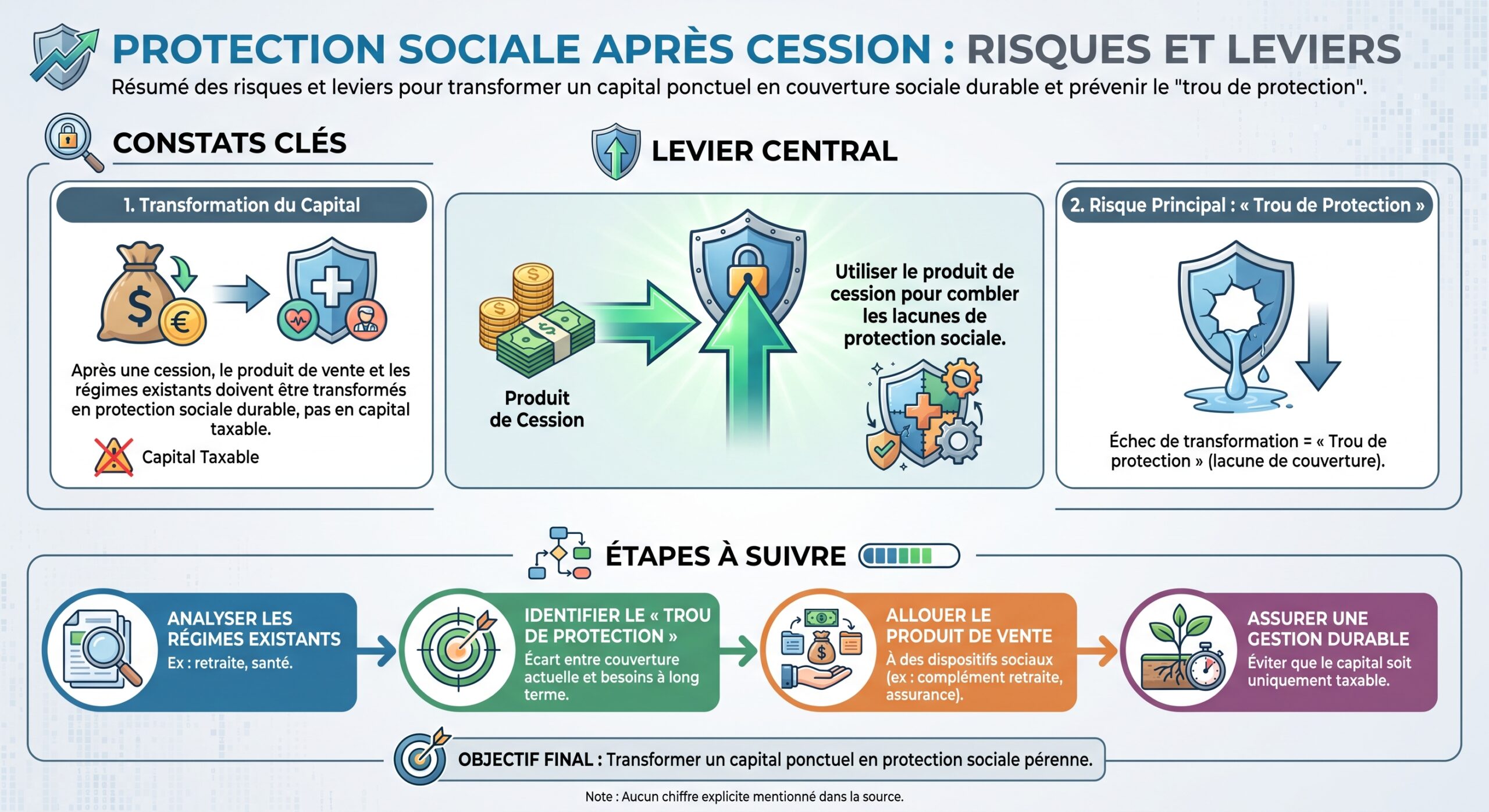 Protection sociale après cession : risques et leviers
