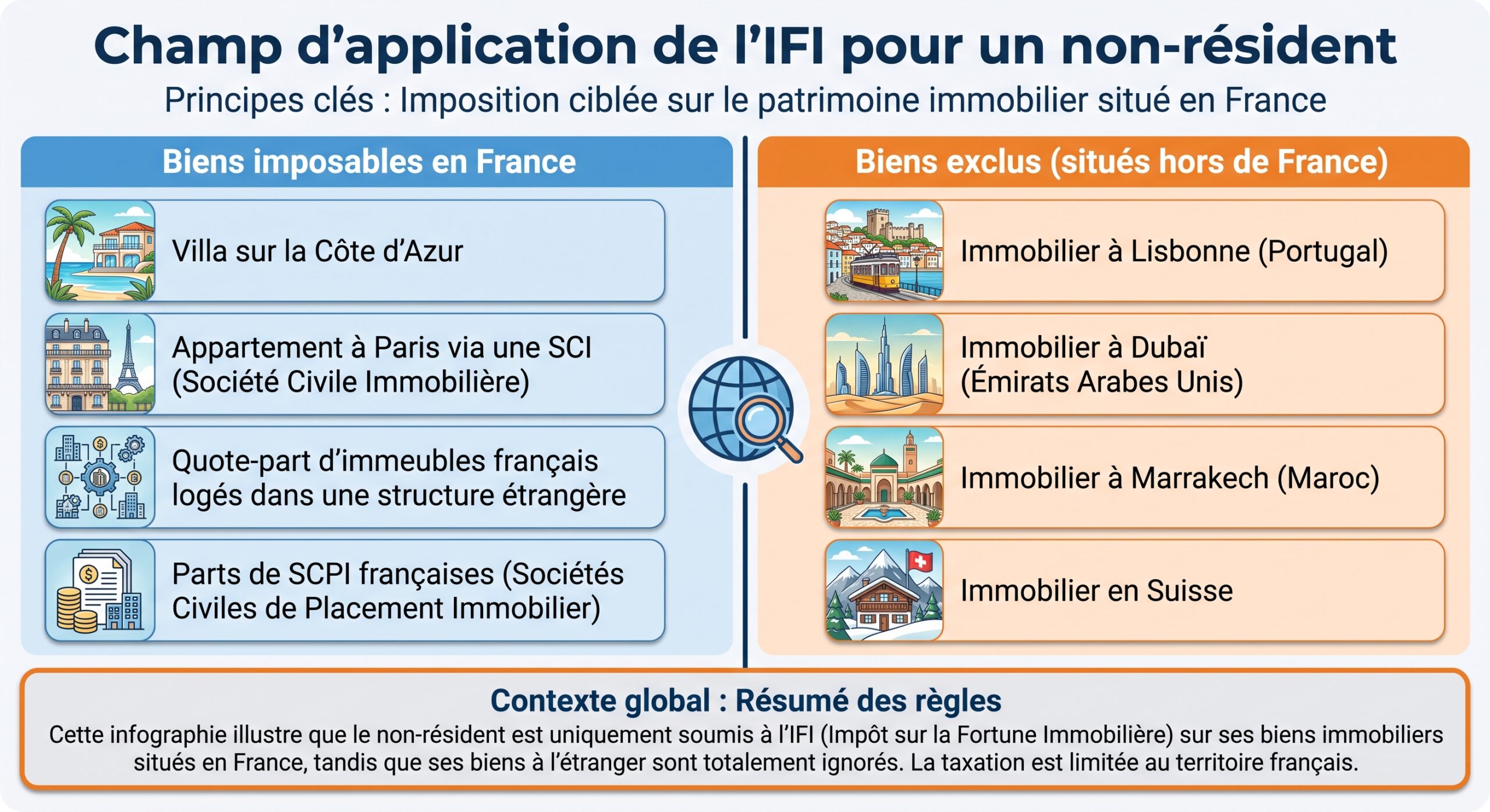 Champ d'application de l'IFI pour un non-résident